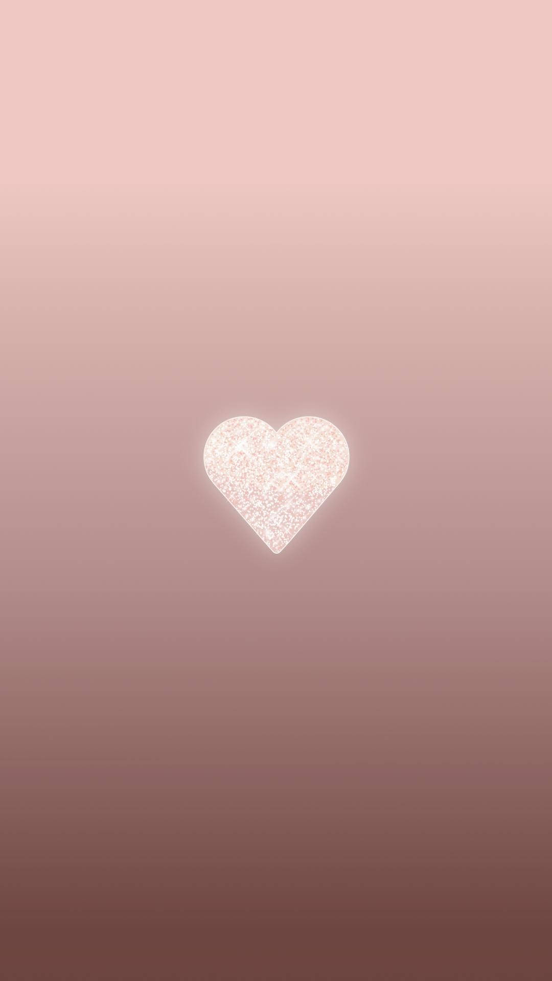Pretty White Heart Lock Screen Background