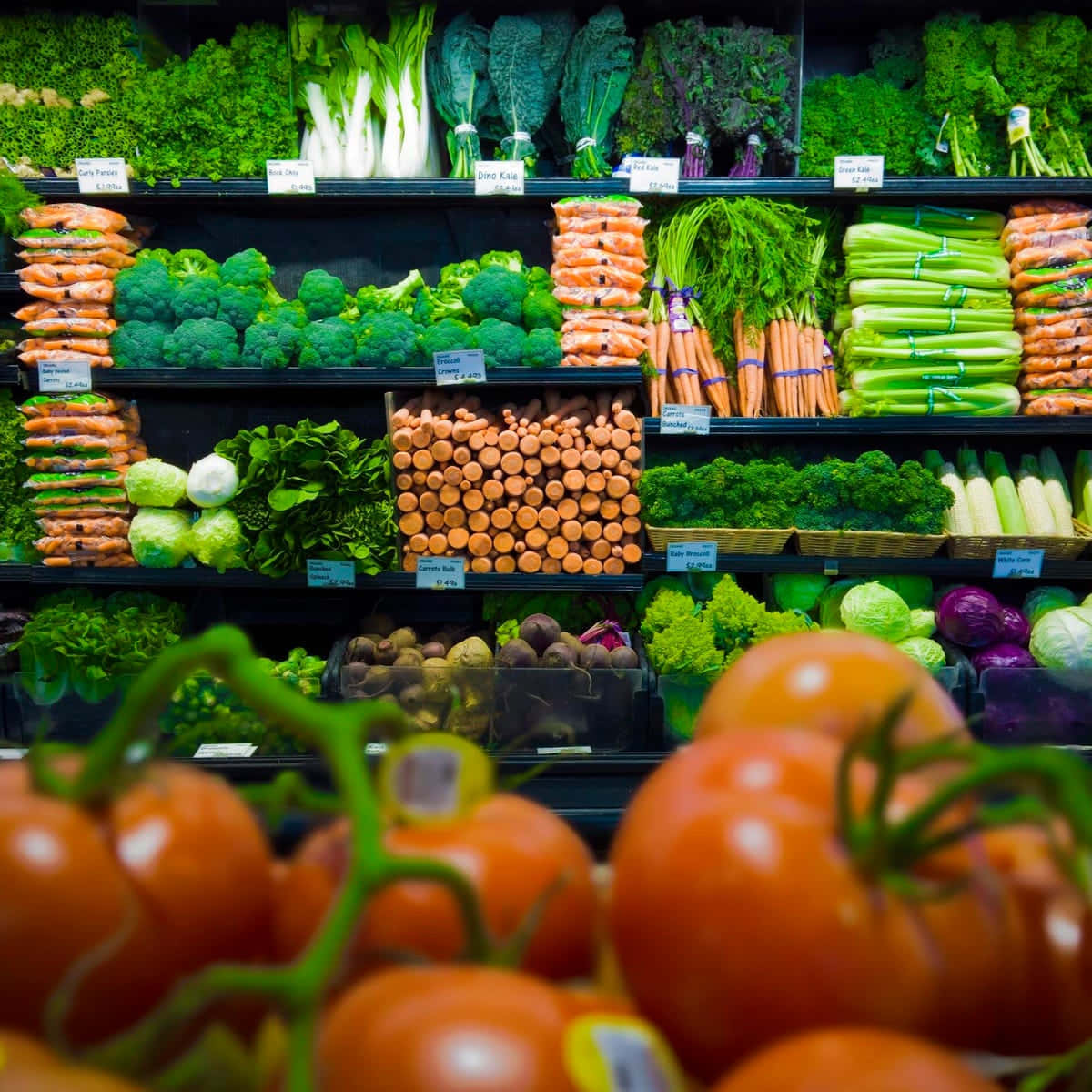 Pricey Fruit And Vegetable Store Background