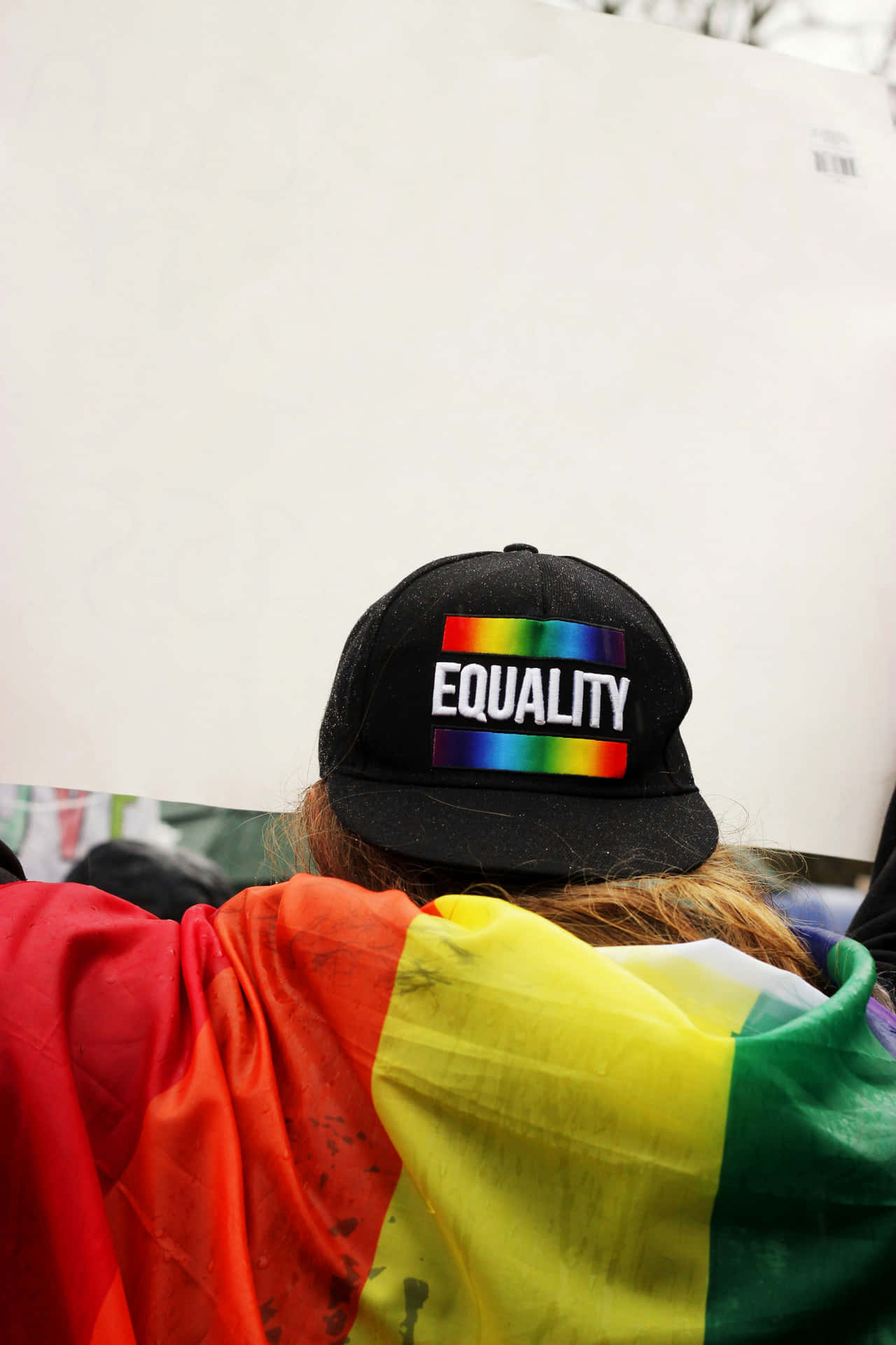 Pride Equality Capand Rainbow Flag