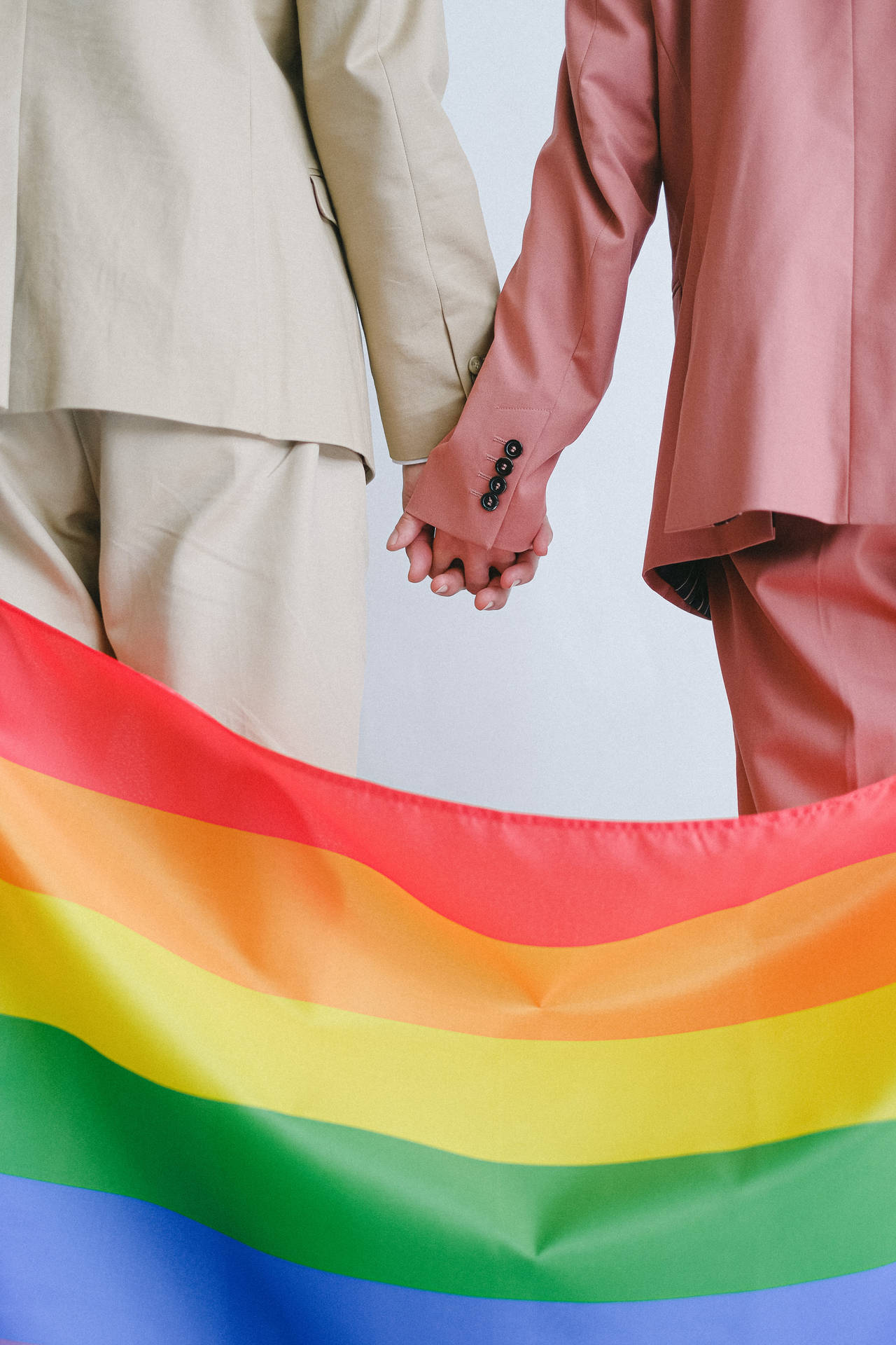 Pride Flag Couple In Suits