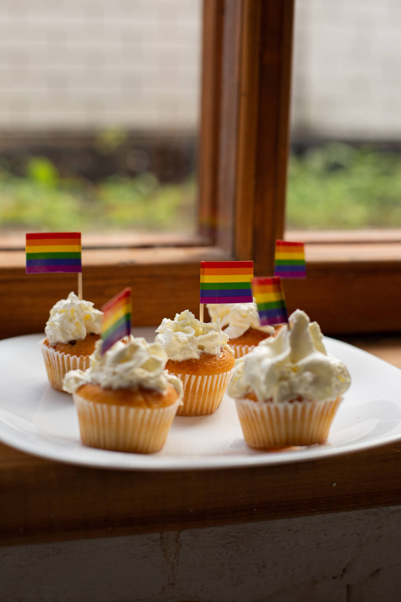 Pride Flag Cupcakes Background