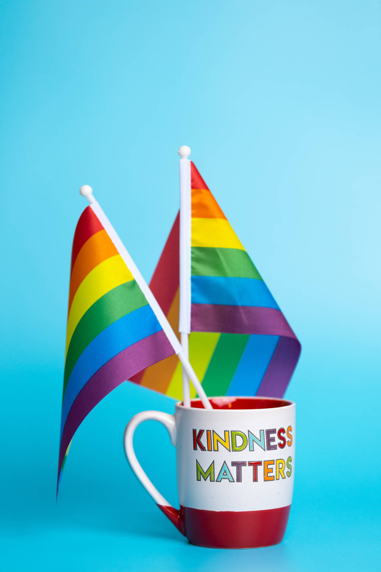 Pride Flag Kindness Matters Background