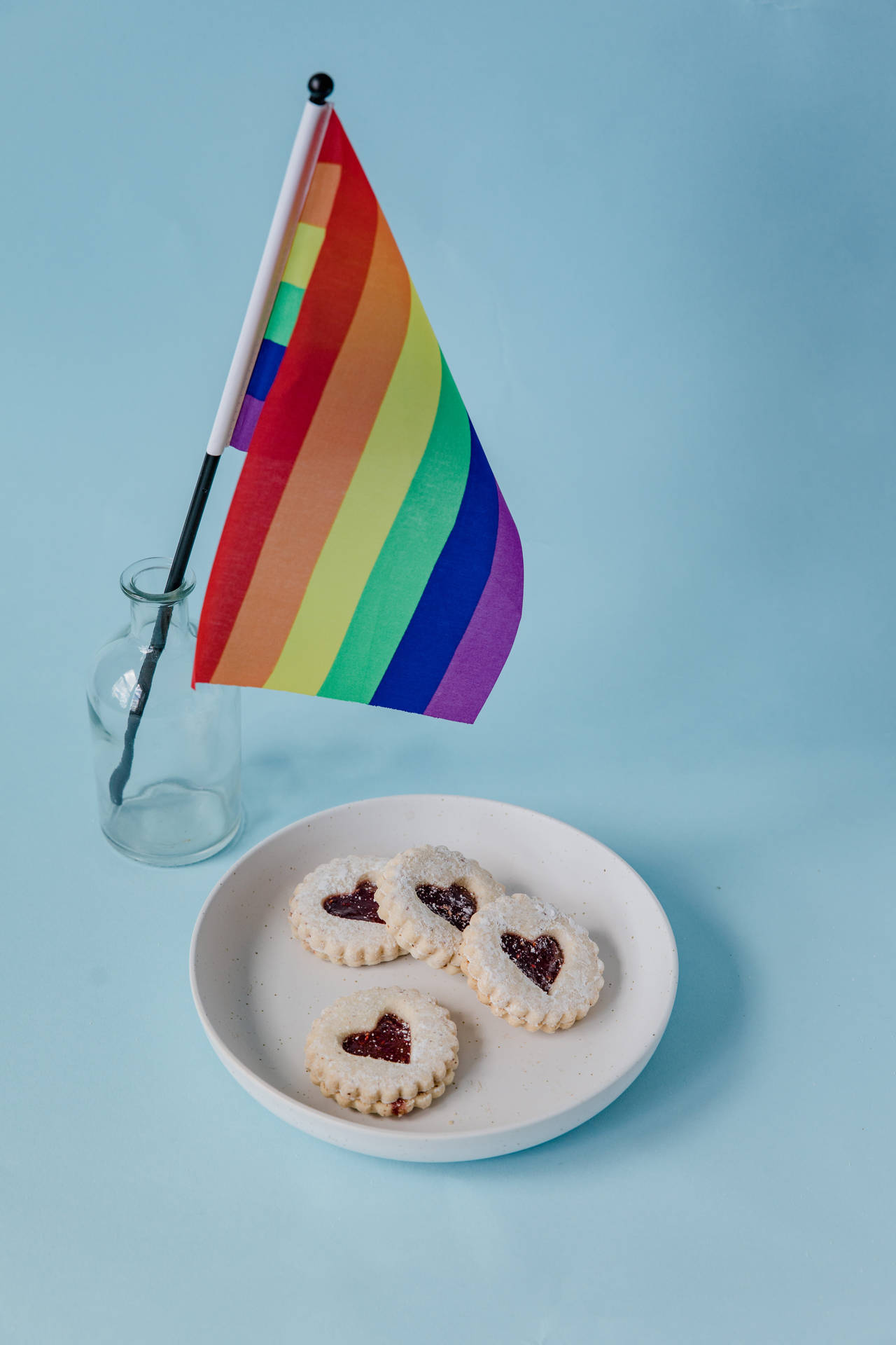 Pride Flag Sugar Cookies Background