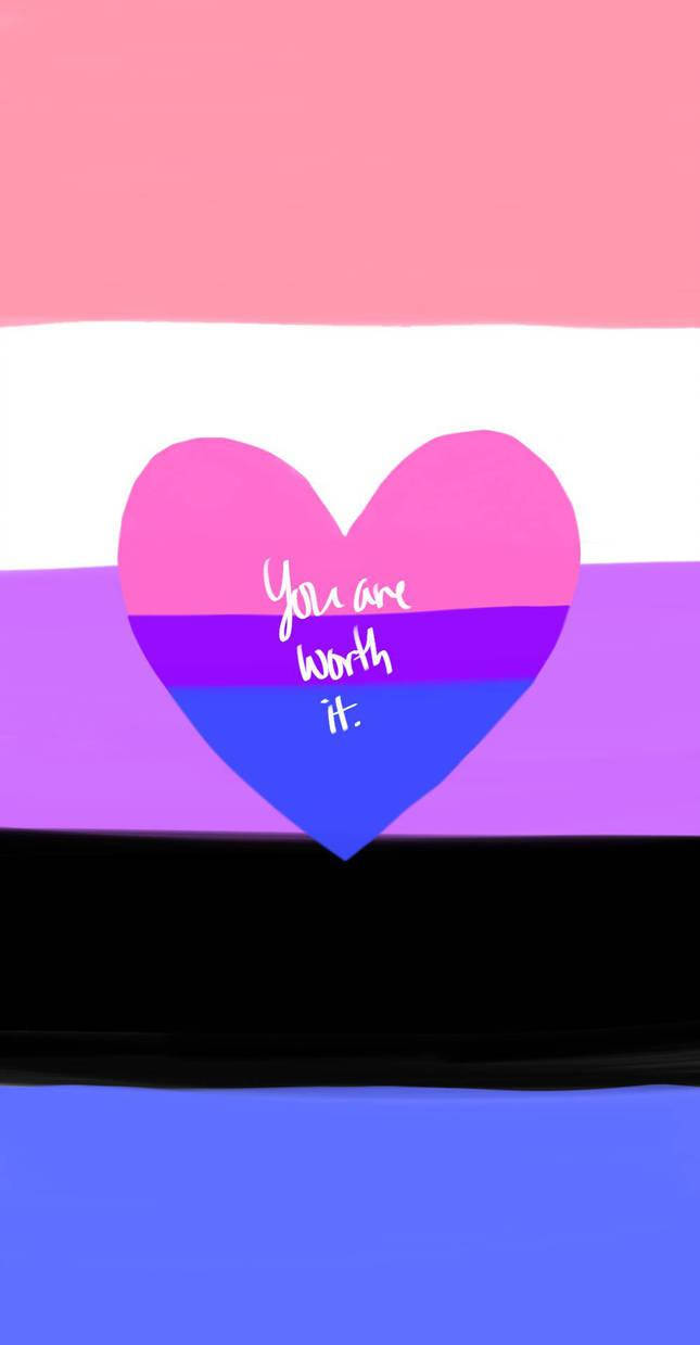 Pride In Diversity: The Bisexual Flag With A Worth-it Message Background