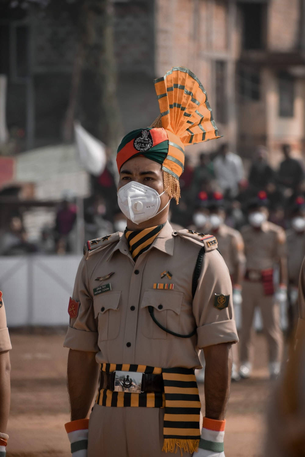 Pride In Duty - Indian Police Force In Uniform Background