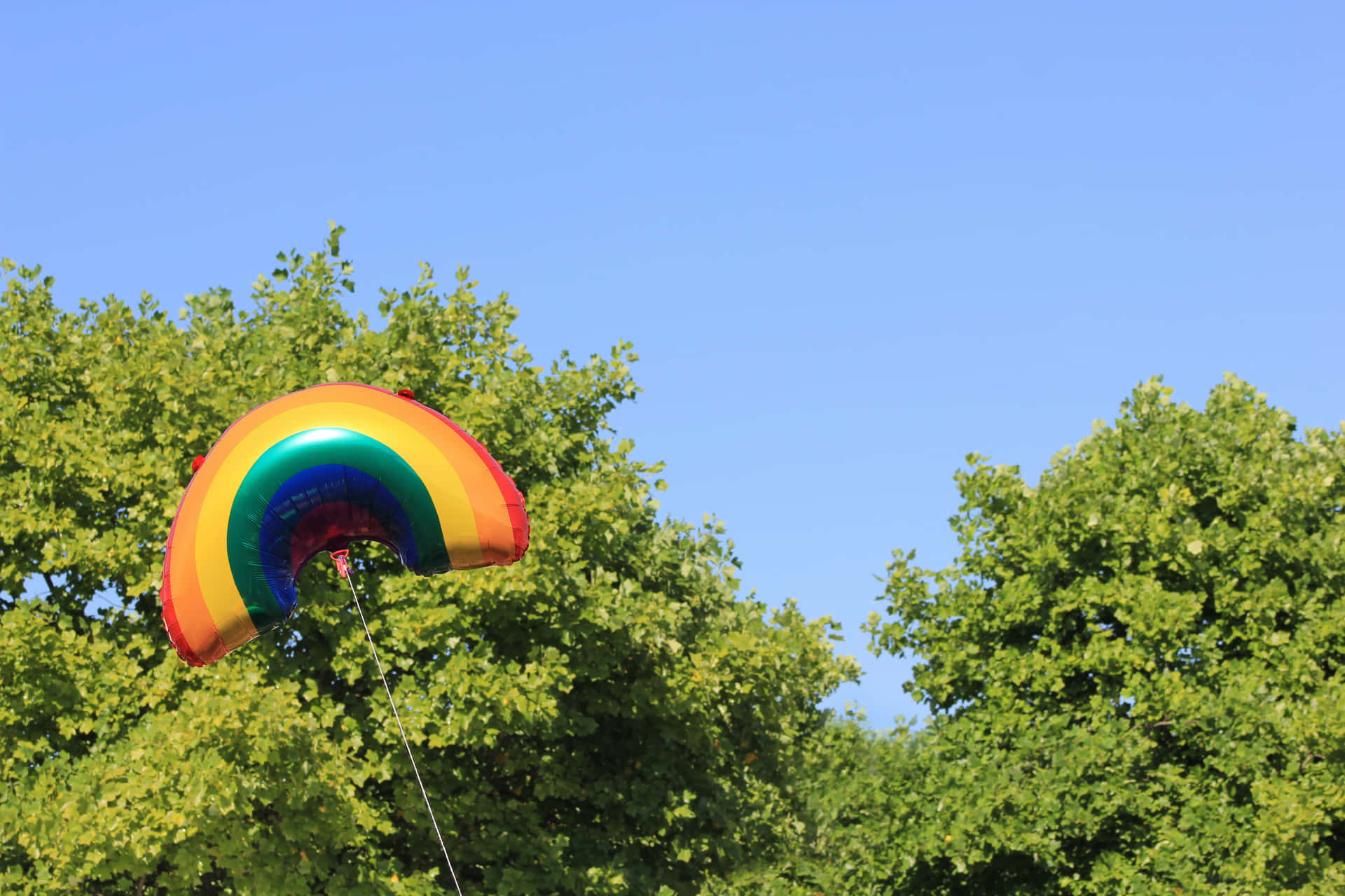 Pride Rainbow Balloon Sky Background