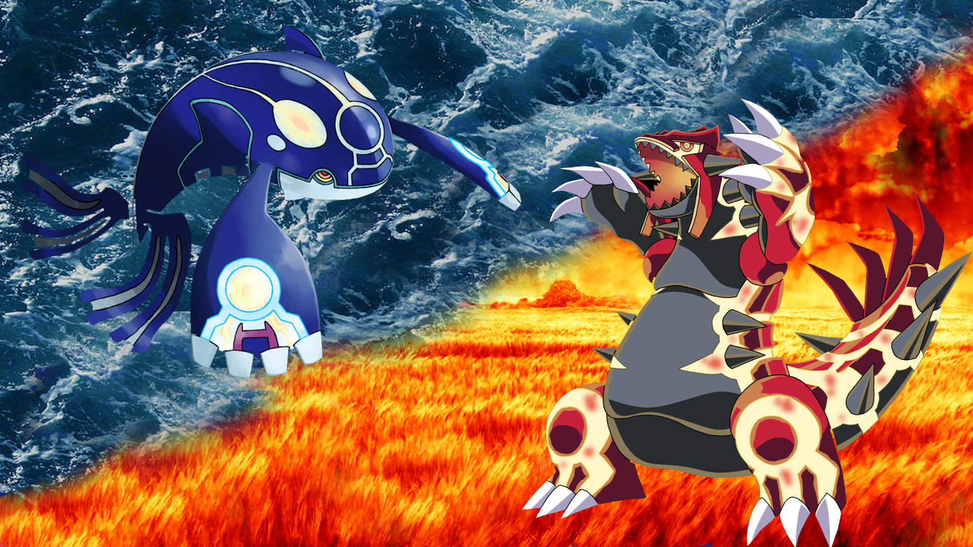 Primal Groudon And Primal Kyogre Background