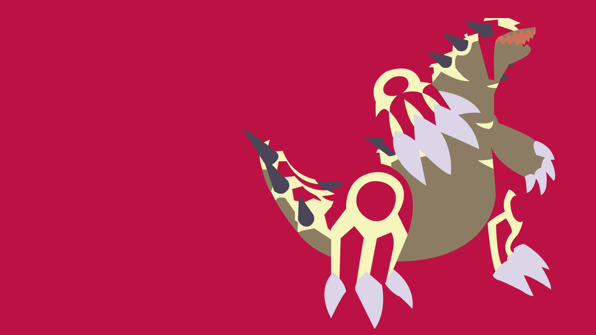 Primal Groudon Illuminated By Crisp Highlights Against A Vibrant Crimson Background Background