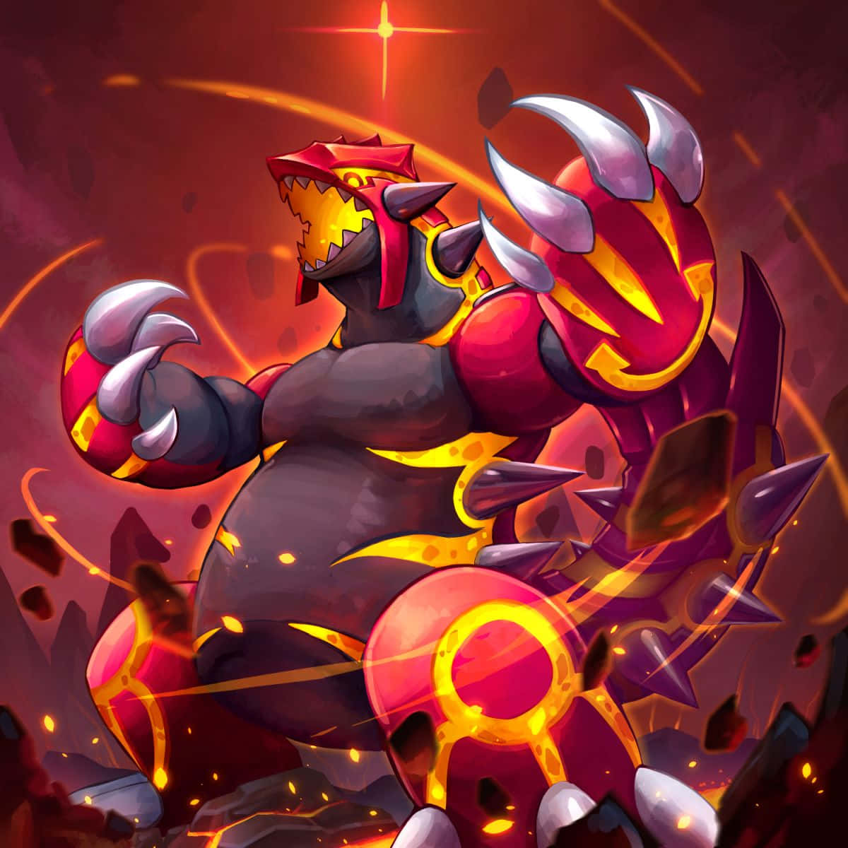 Primal Groudon Roaring Background