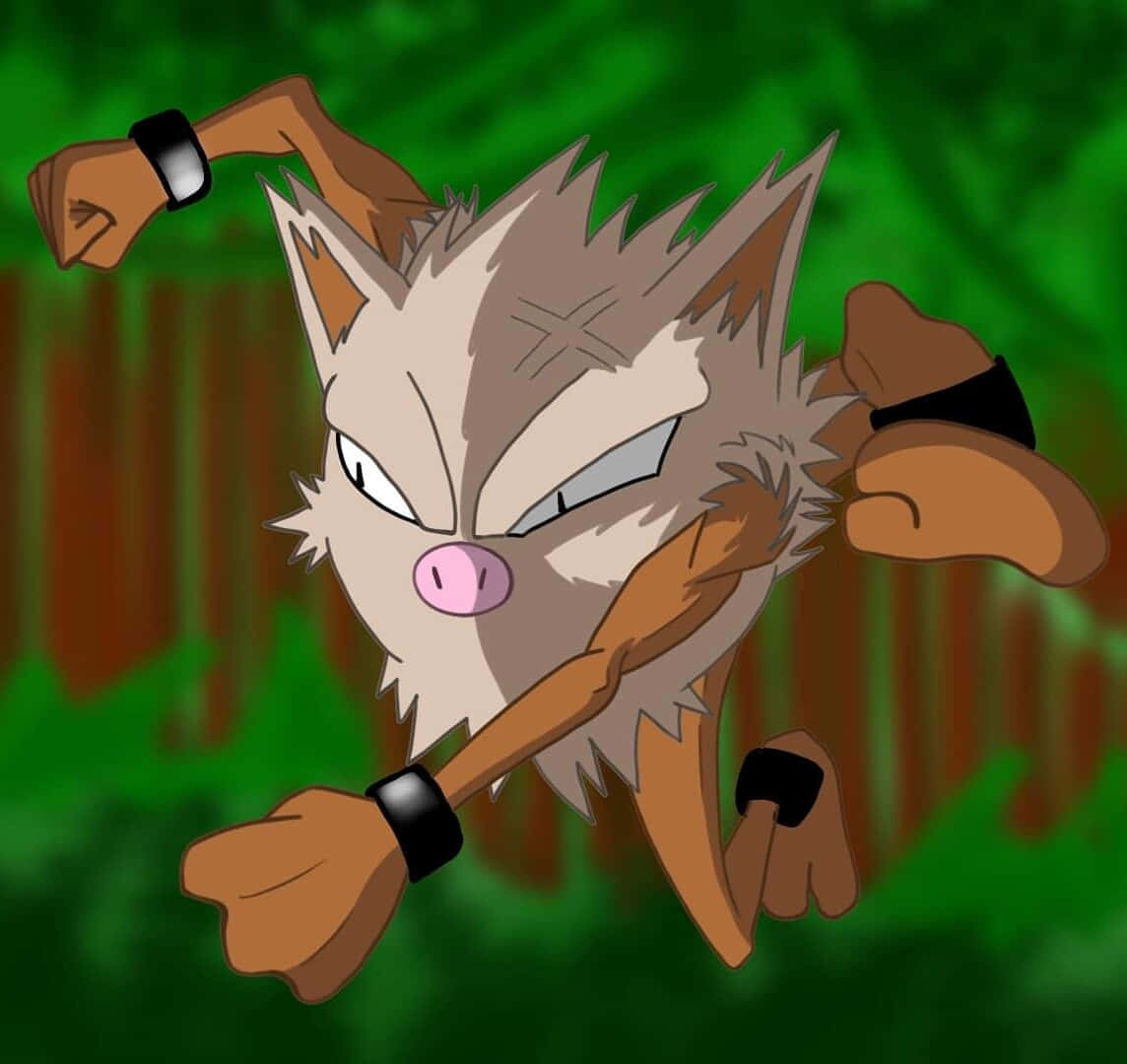 Primeape Pokemon On Nature Background Background