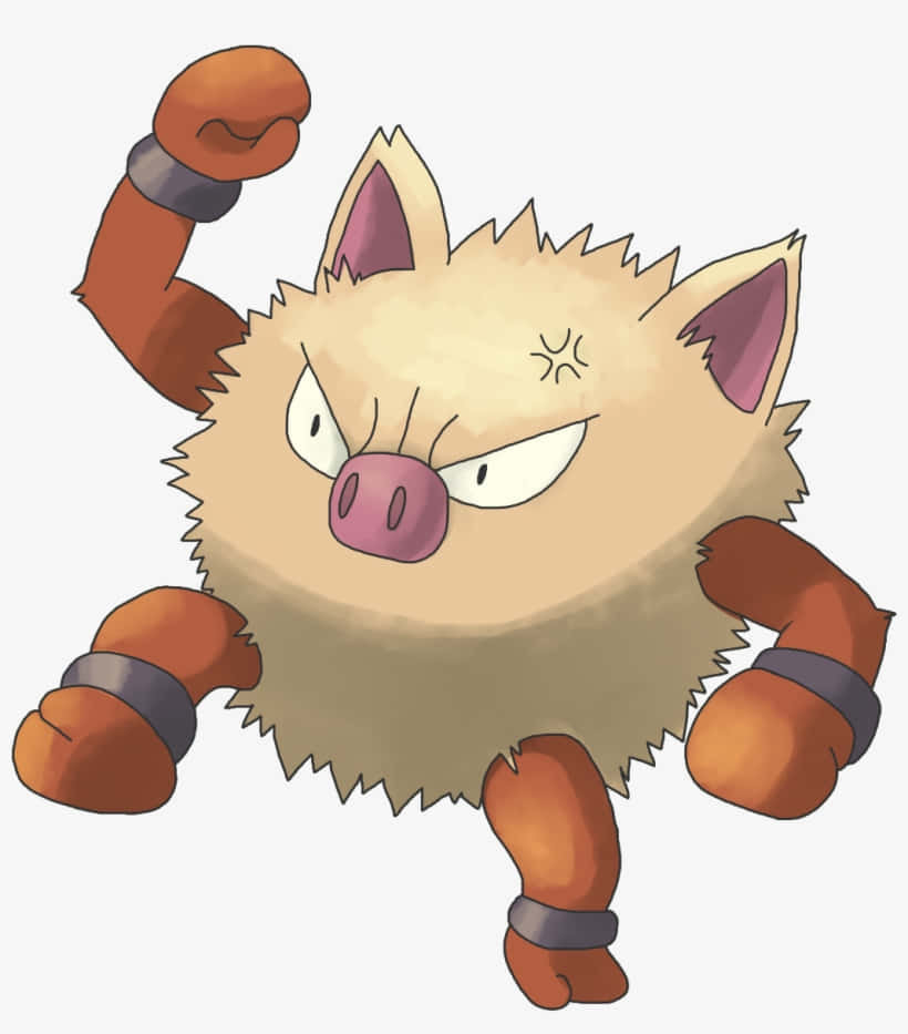 Primeape, The Fighting-type Pokemon, Strikes A Pose Background