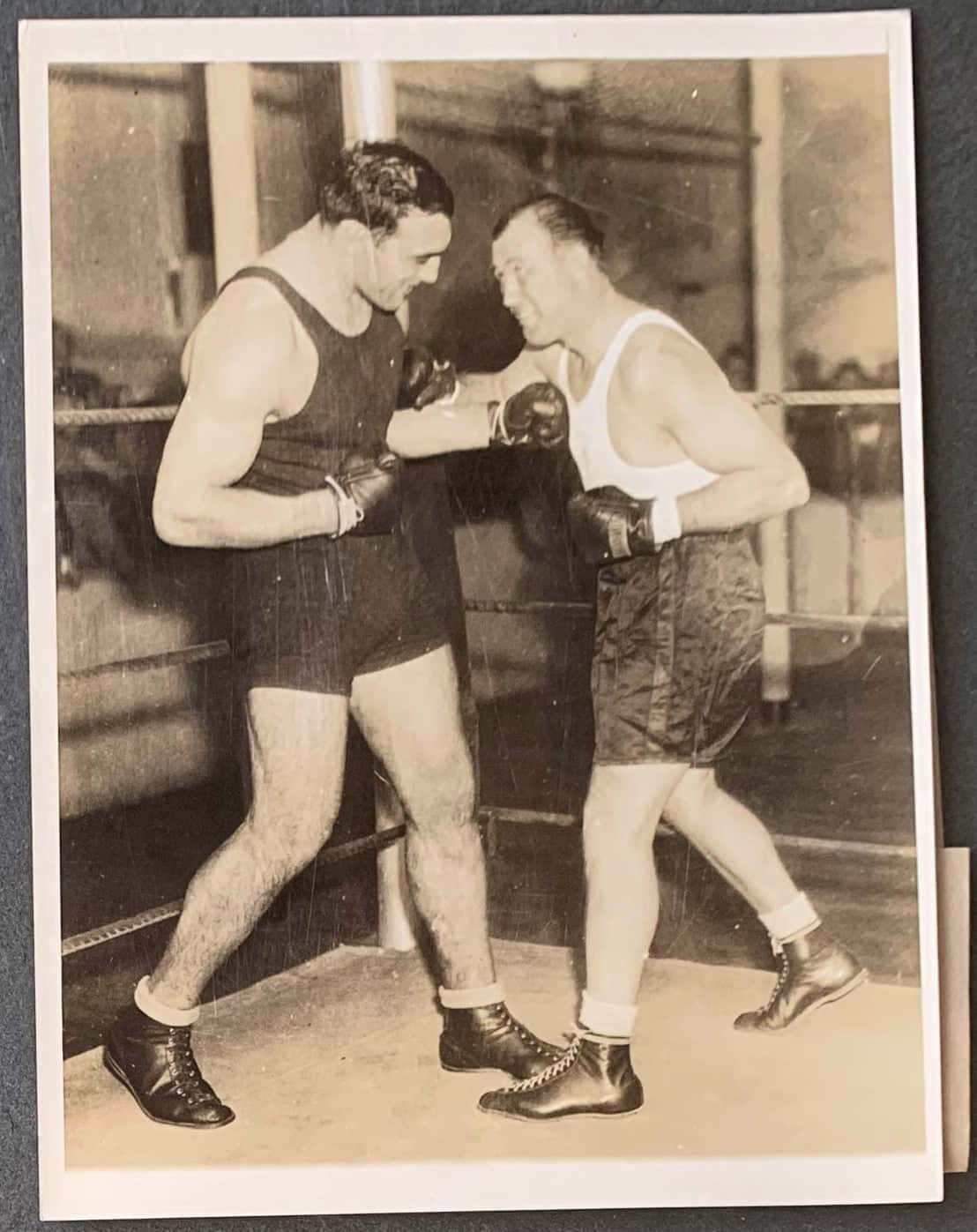 Primo Carnera Sparring With Jack Sharkey