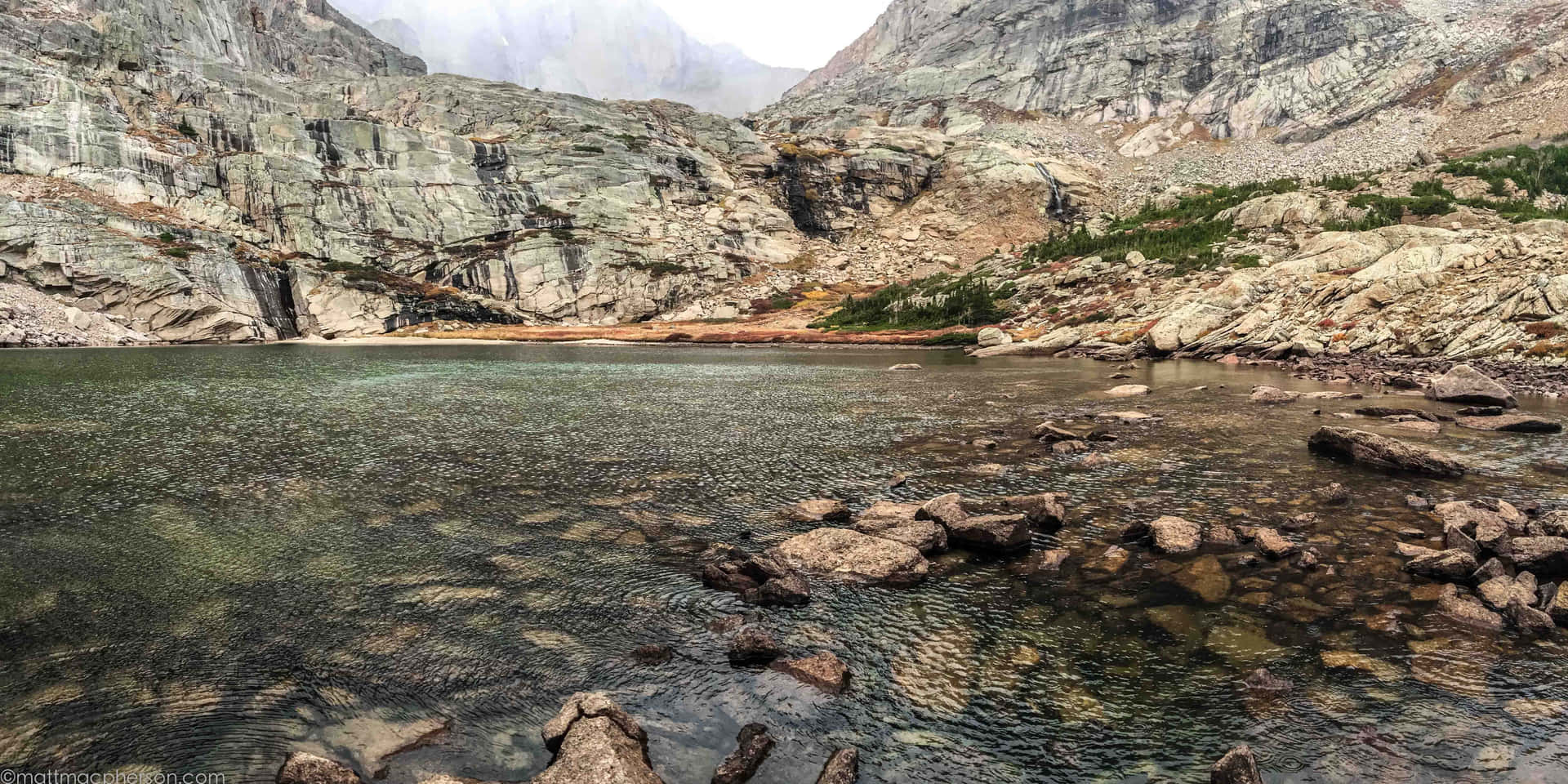 Primordial And Desolate Lake Background