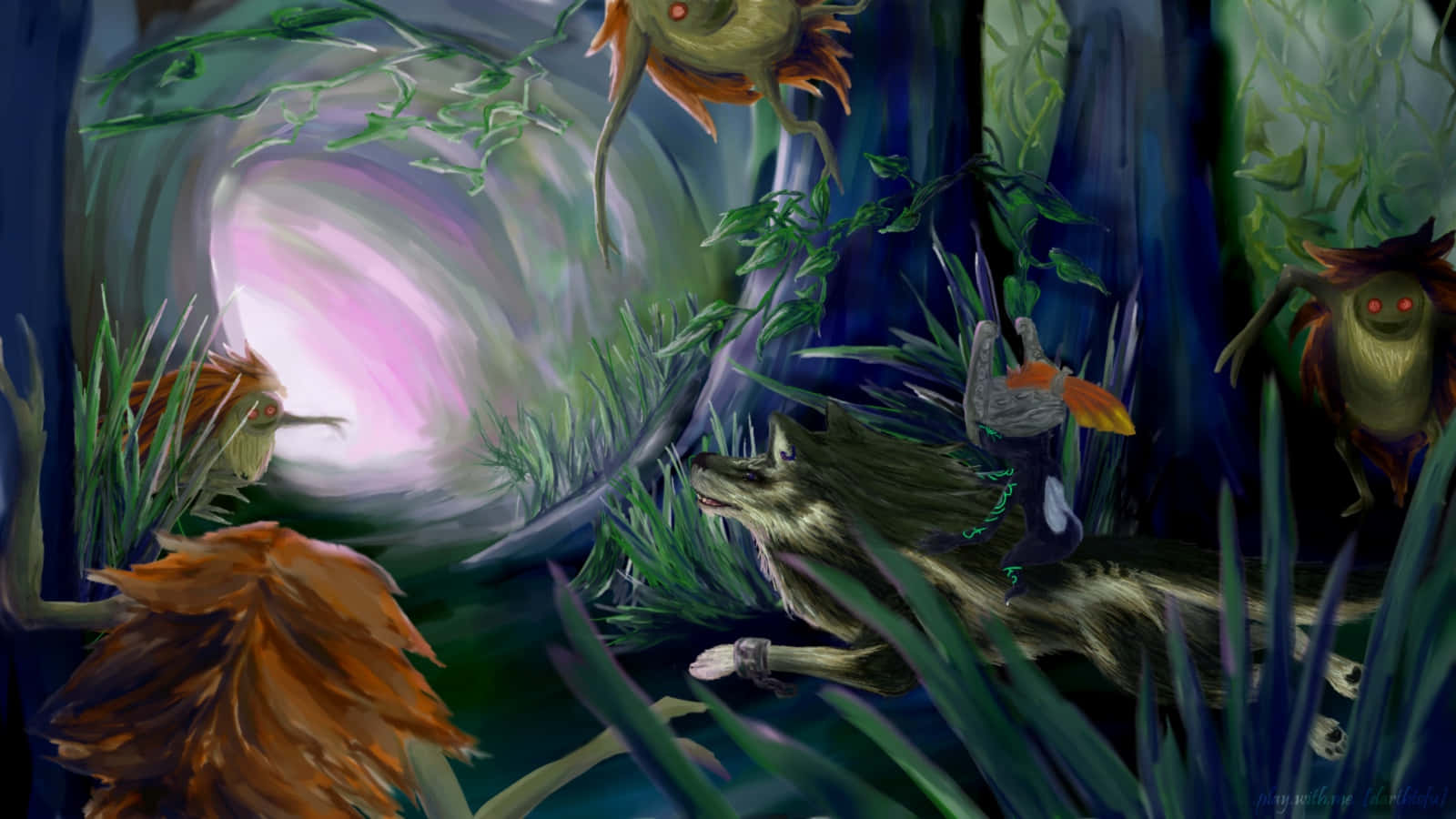 Primordial Forest Creatures Background