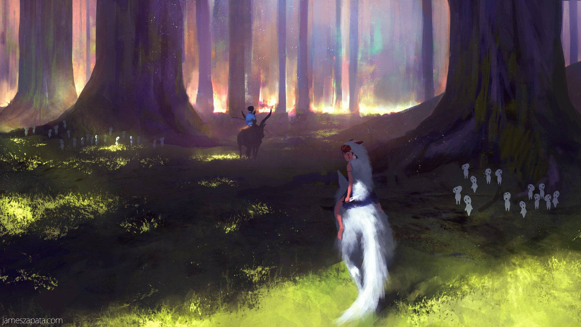 Prince Ashitaka And Princess Mononoke Background