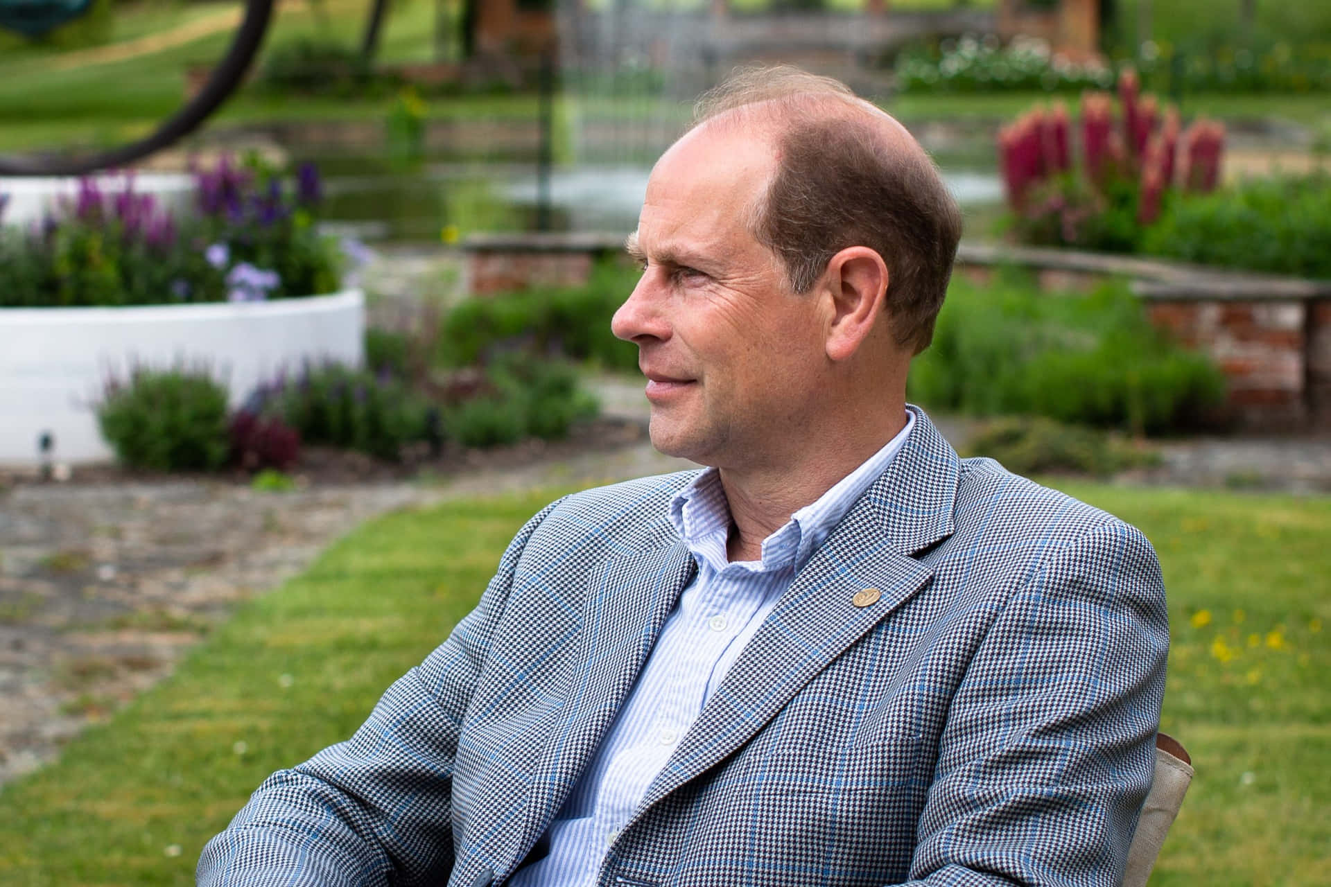 Prince Edward In Garden Background