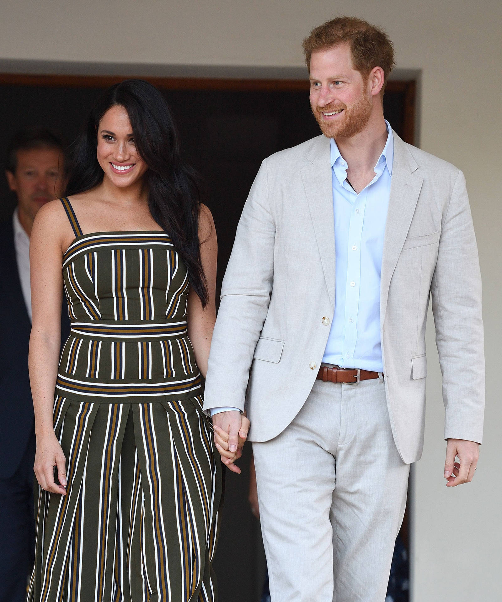 Prince Harry Smiling With Meghan Dress