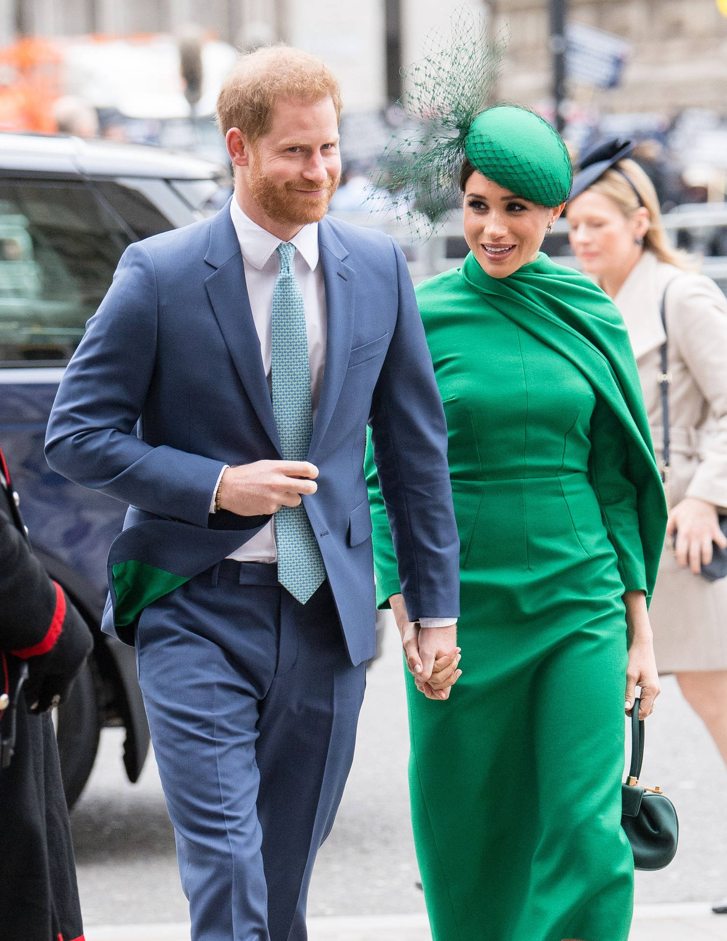 Prince Harry Walking Beside Meghan