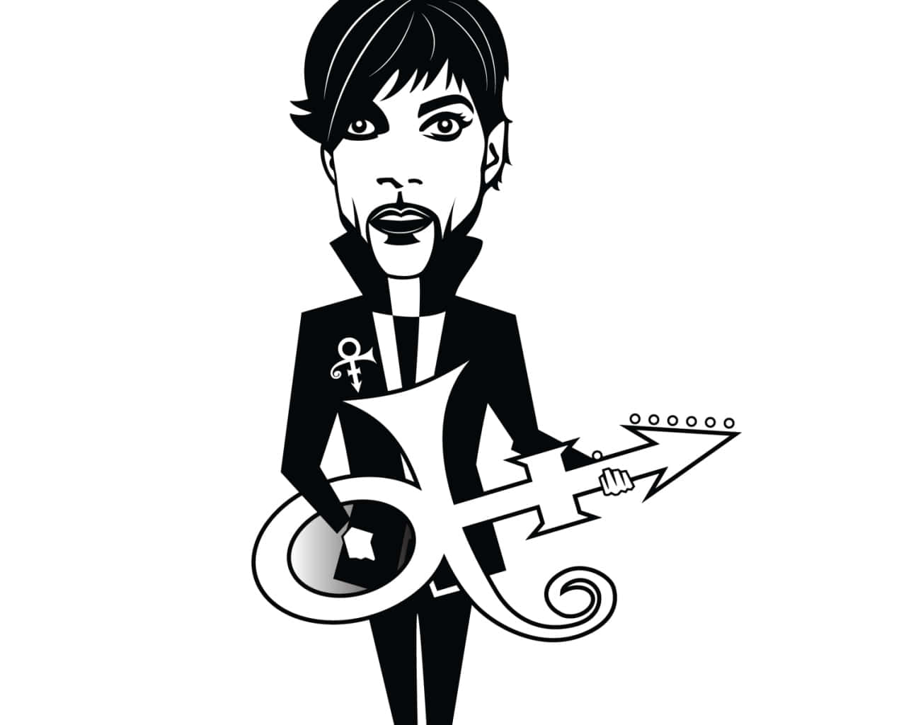 Prince Symbol Black-and-white Vector Art Background