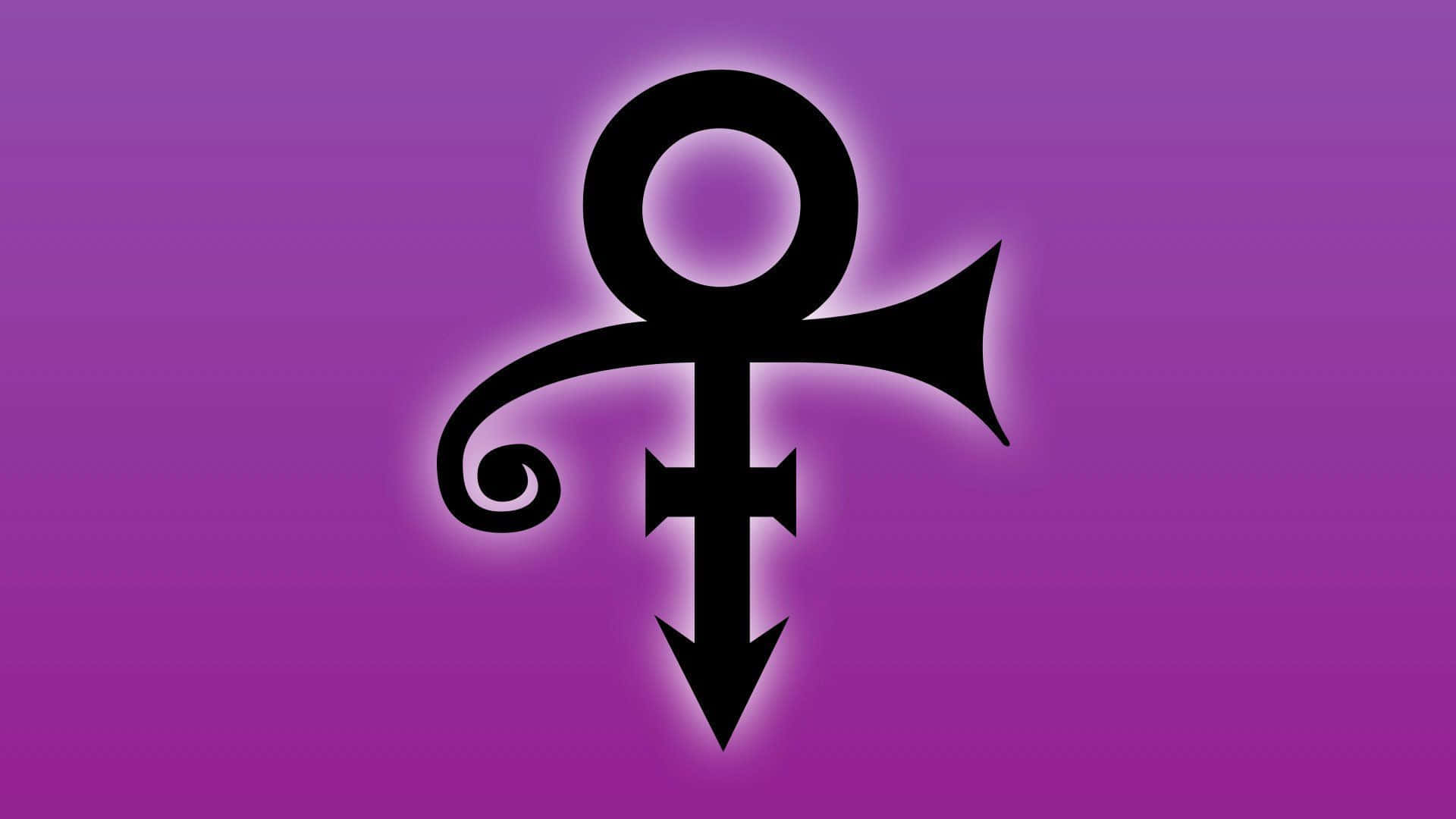 Prince Symbol Black Cross Background