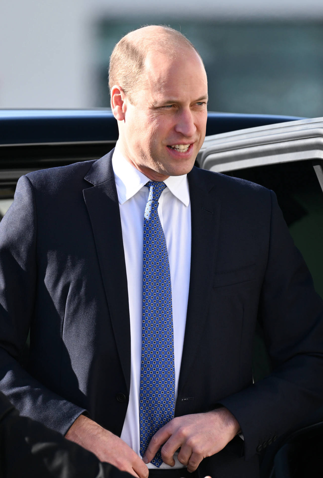 Prince William Adjusting His Suit-tie