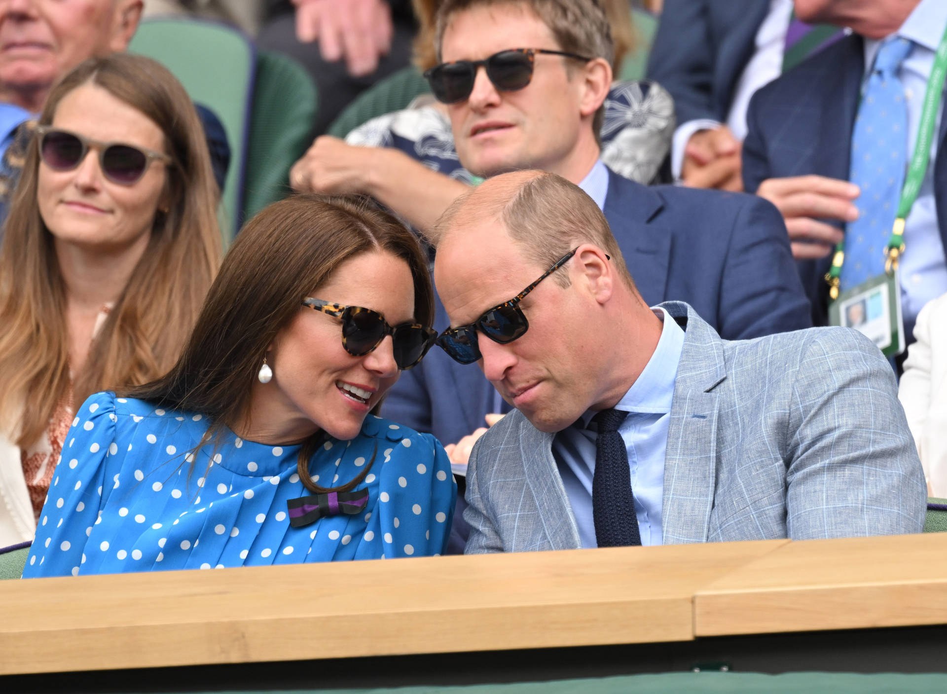 Prince William And Kate Middleton Enjoy A Sunny Day With Sunglasses On. Background