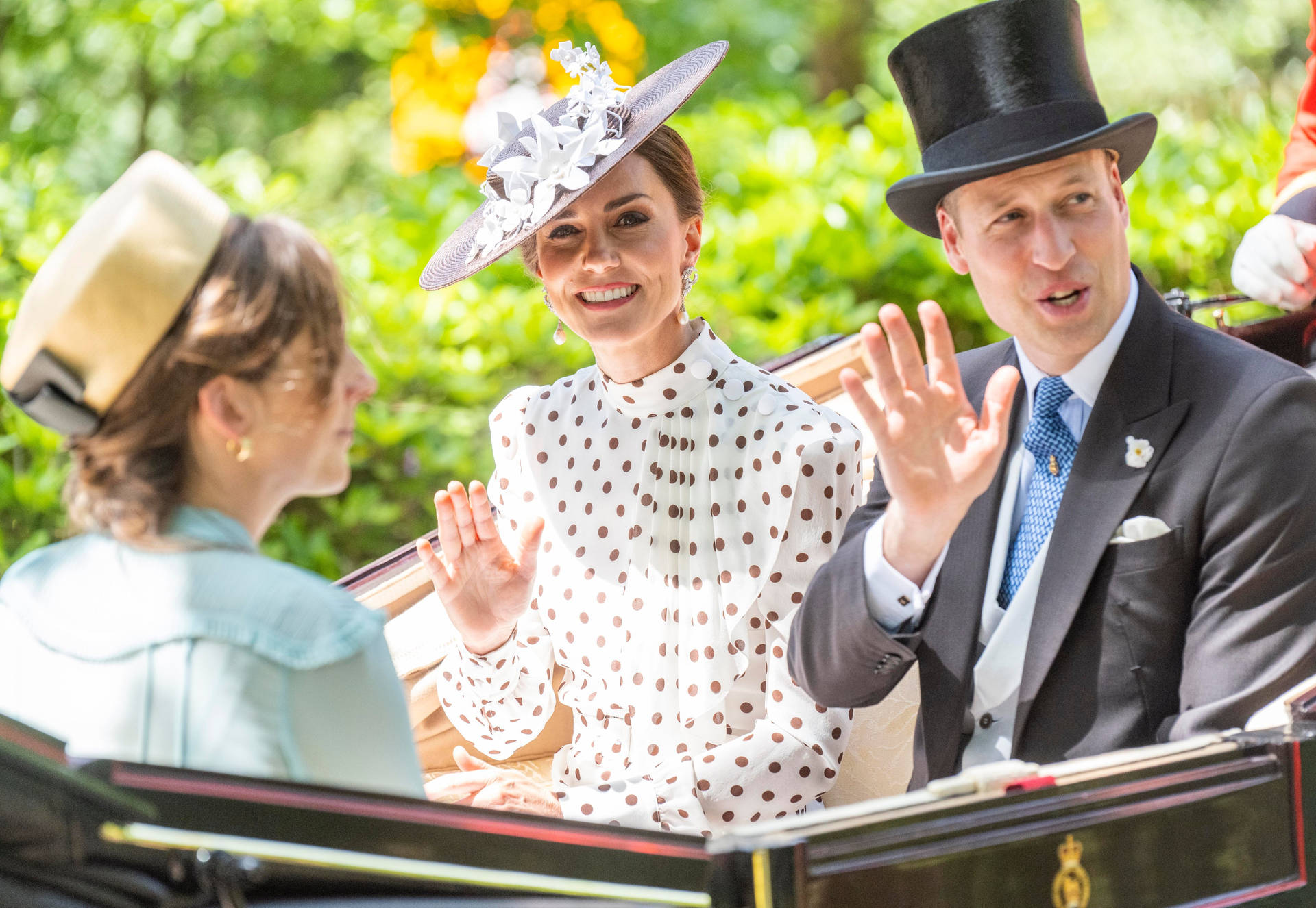 Prince William And Kate Wearing Hats Background