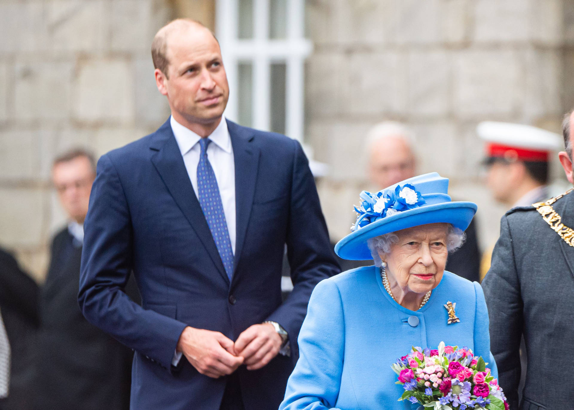 Prince William And Queen Elizabeth Ii Background