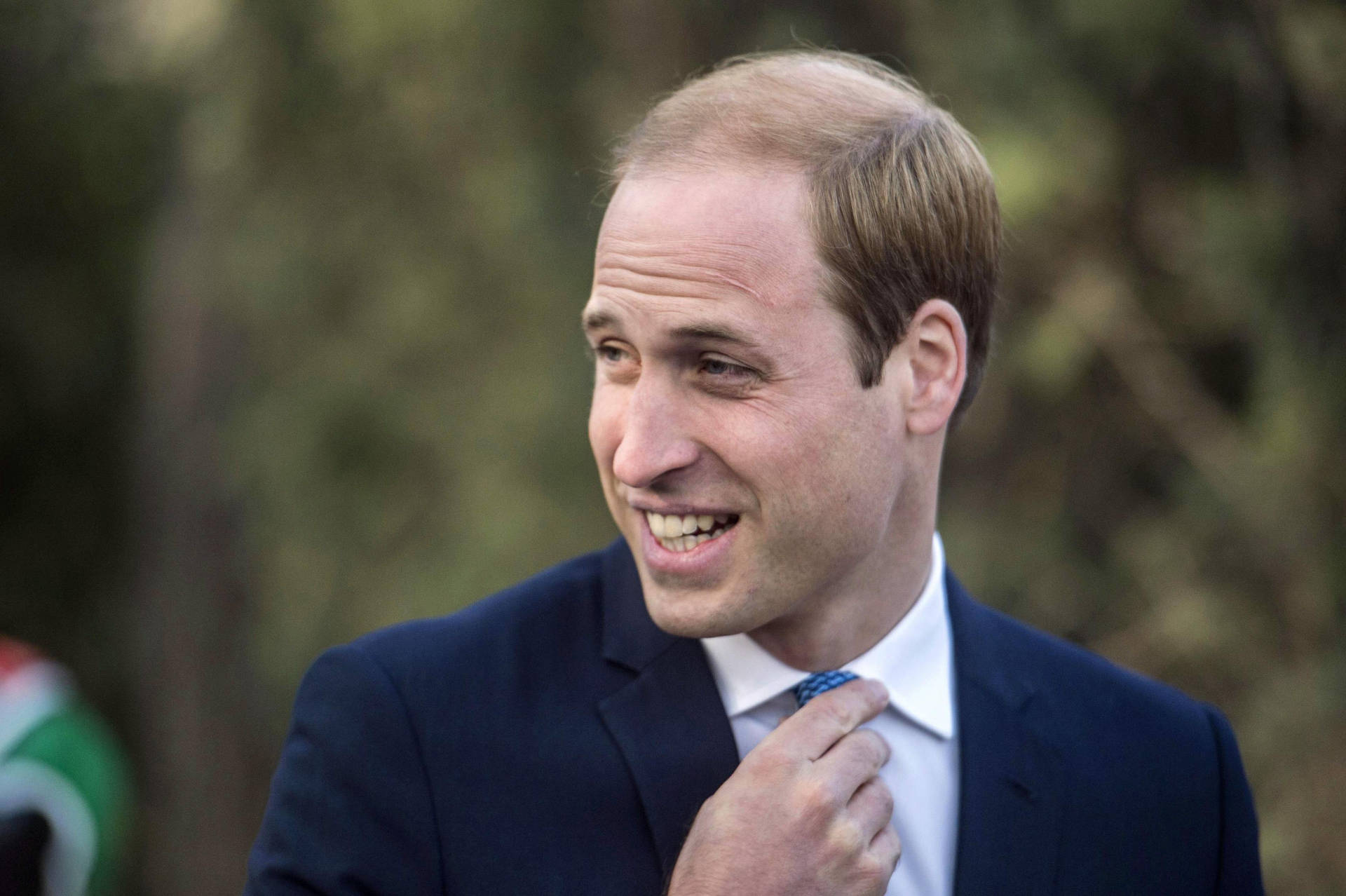 Prince William Fixing His Tie Background