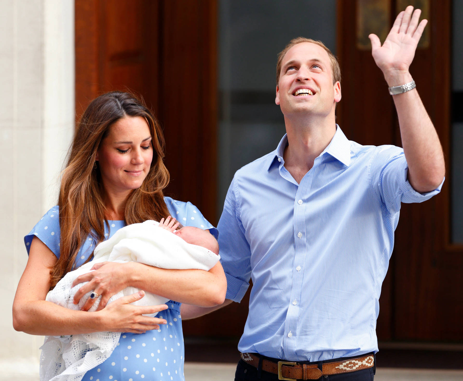 Prince William Waving With Kate