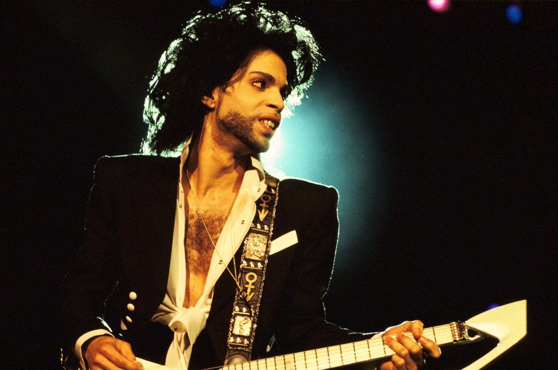Prince With Guitar Background