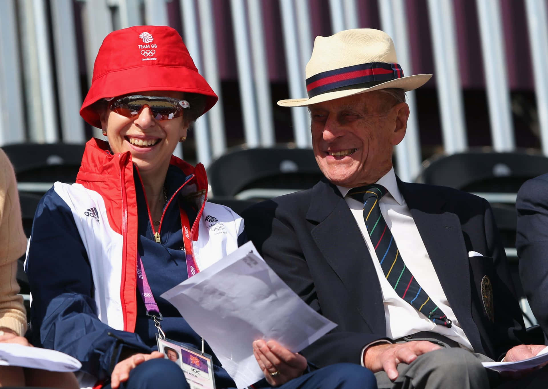 Princess Anne And Prince Philip At 2012 Olympics Background