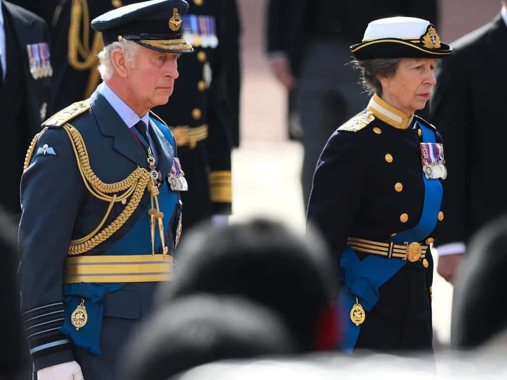 Princess Anne Attending Funeral Of Queen Elizabeth Ii Background