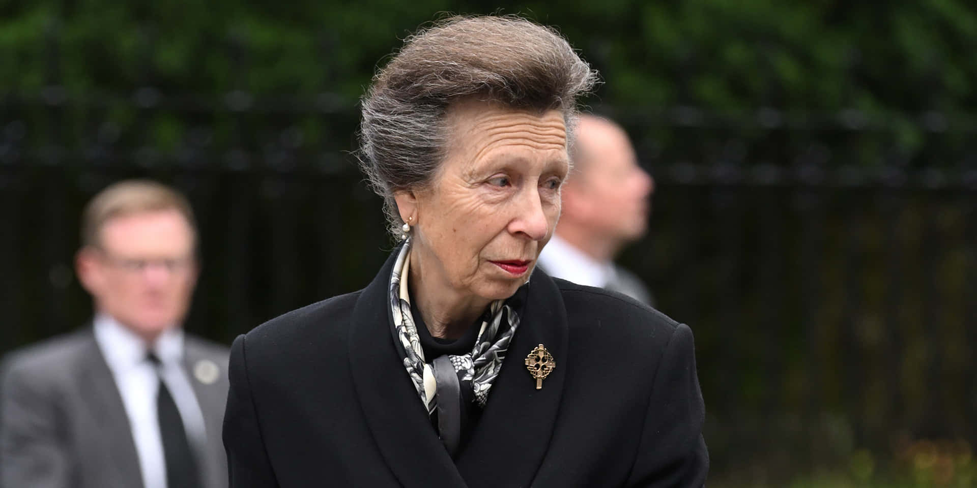 Princess Anne Looking Somber In Mourning
