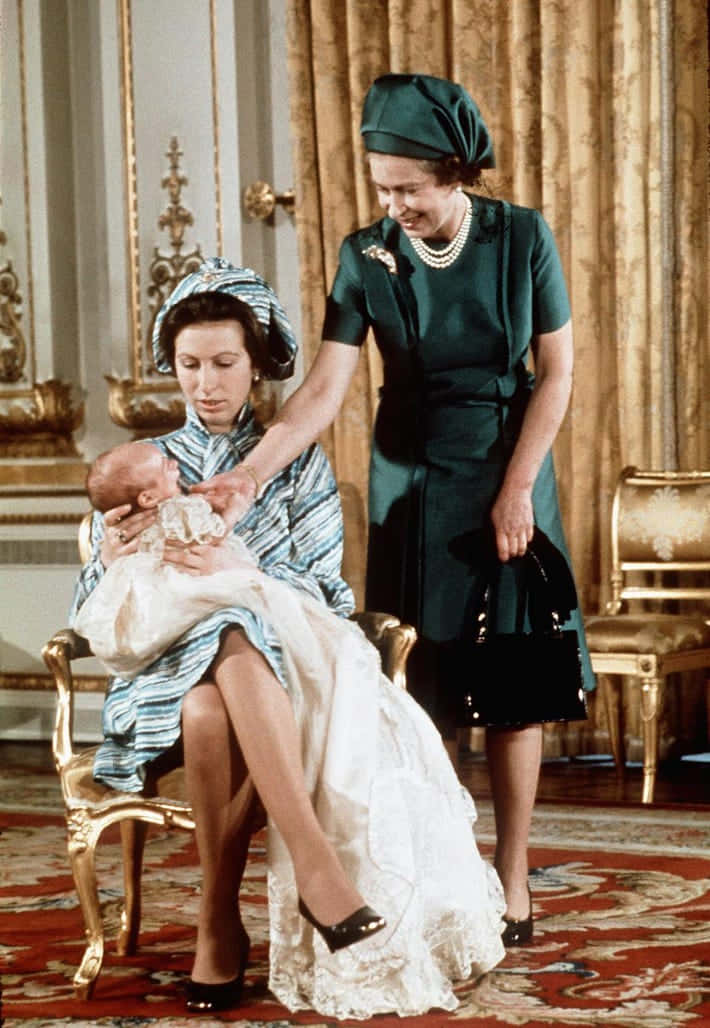 Princess Anne With Her Baby And Mother