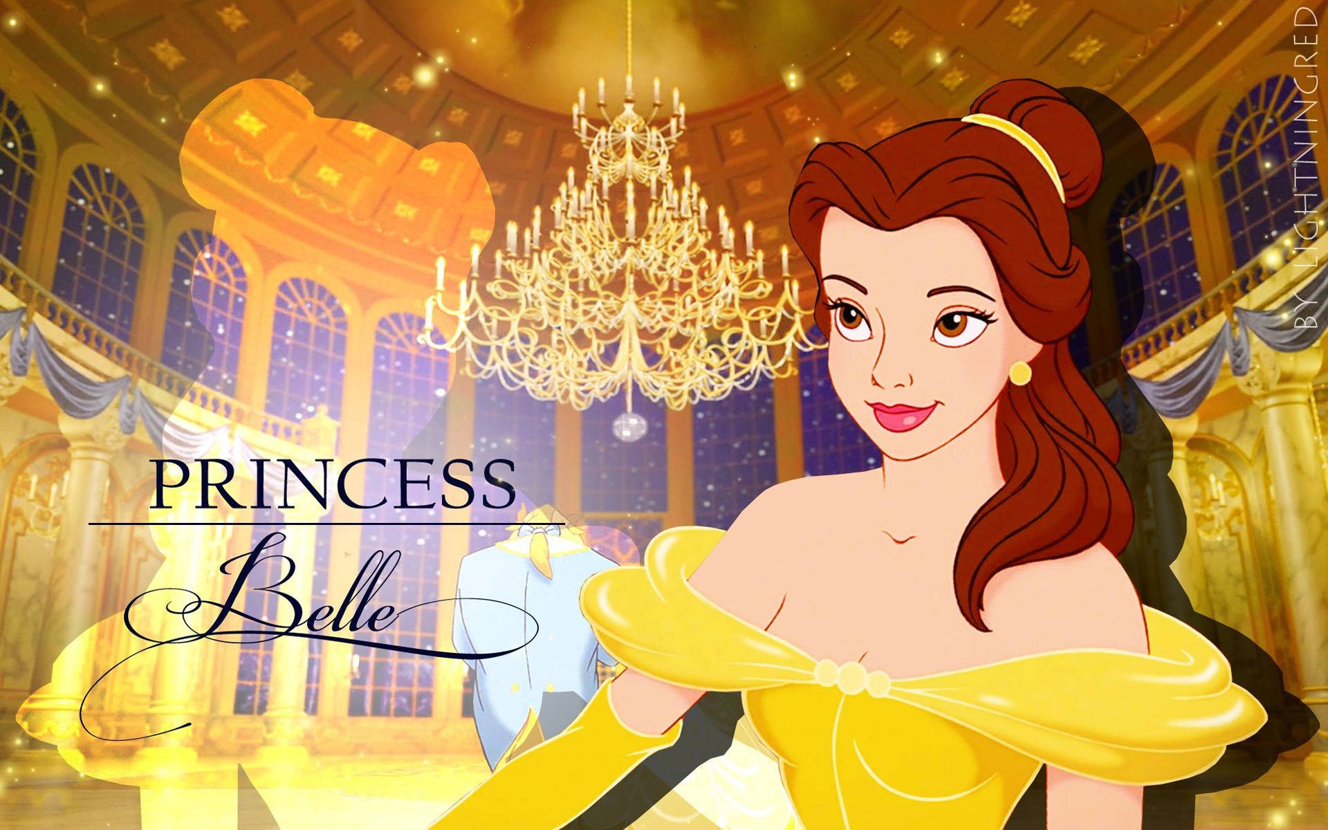 Princess Belle Pixel Disney Laptop Background