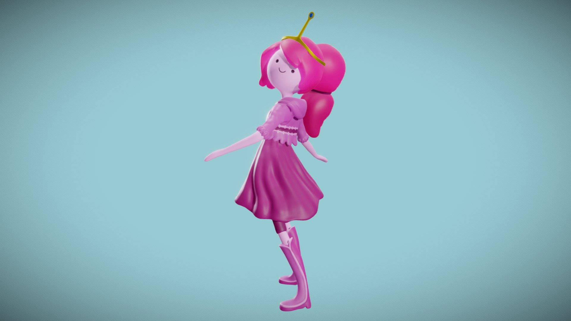 Princess Bubblegum 3d Artwork Background
