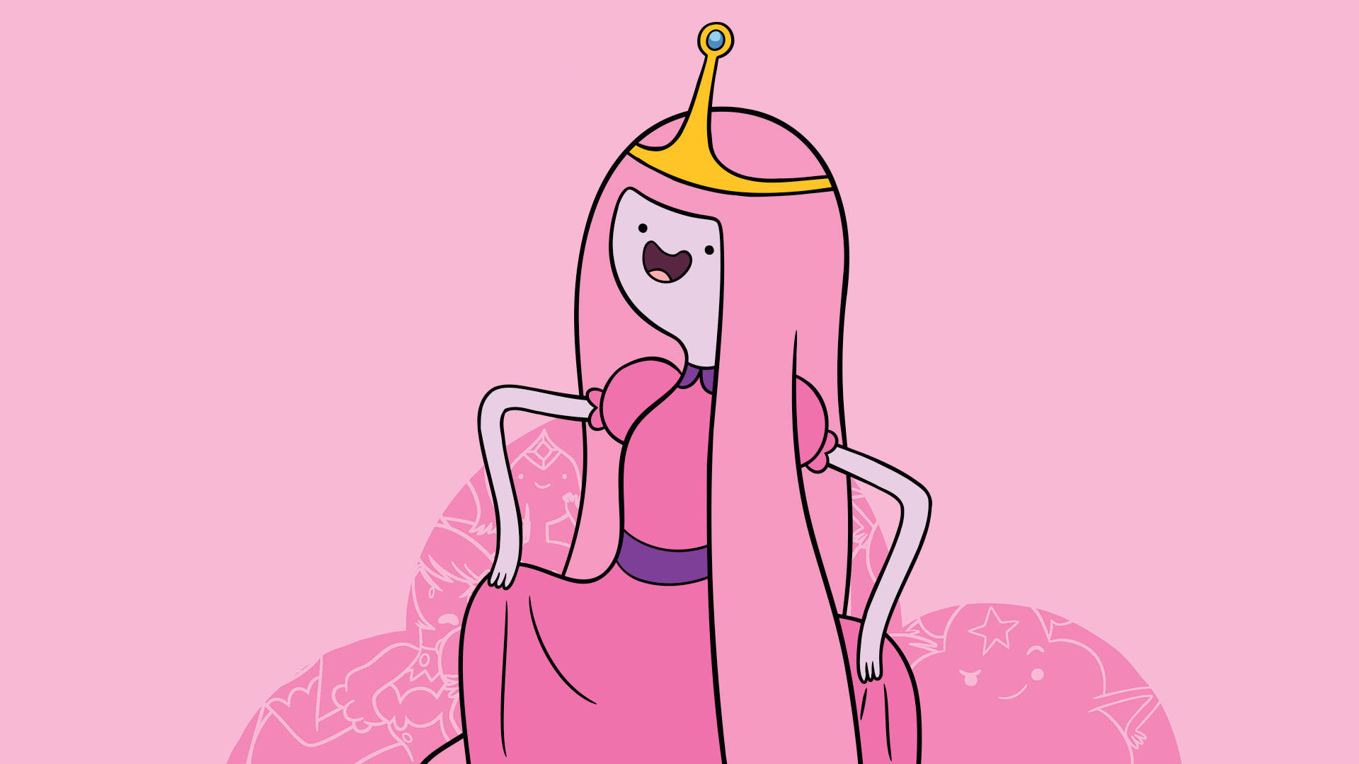 Princess Bubblegum Baby Pink Background