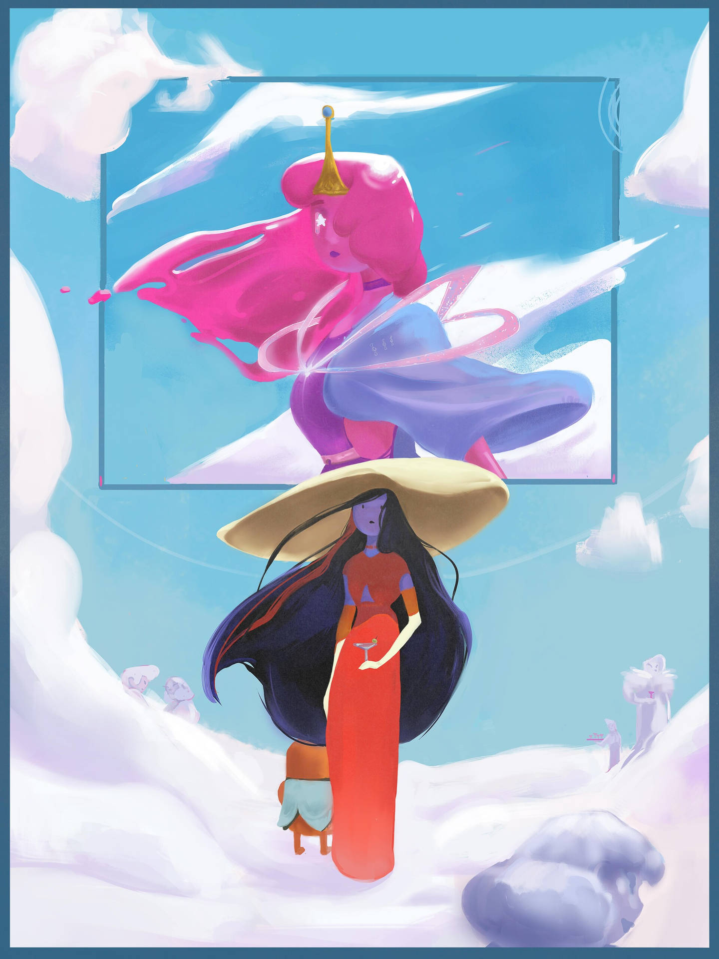 Princess Bubblegum Marceline Digital Artwork Background