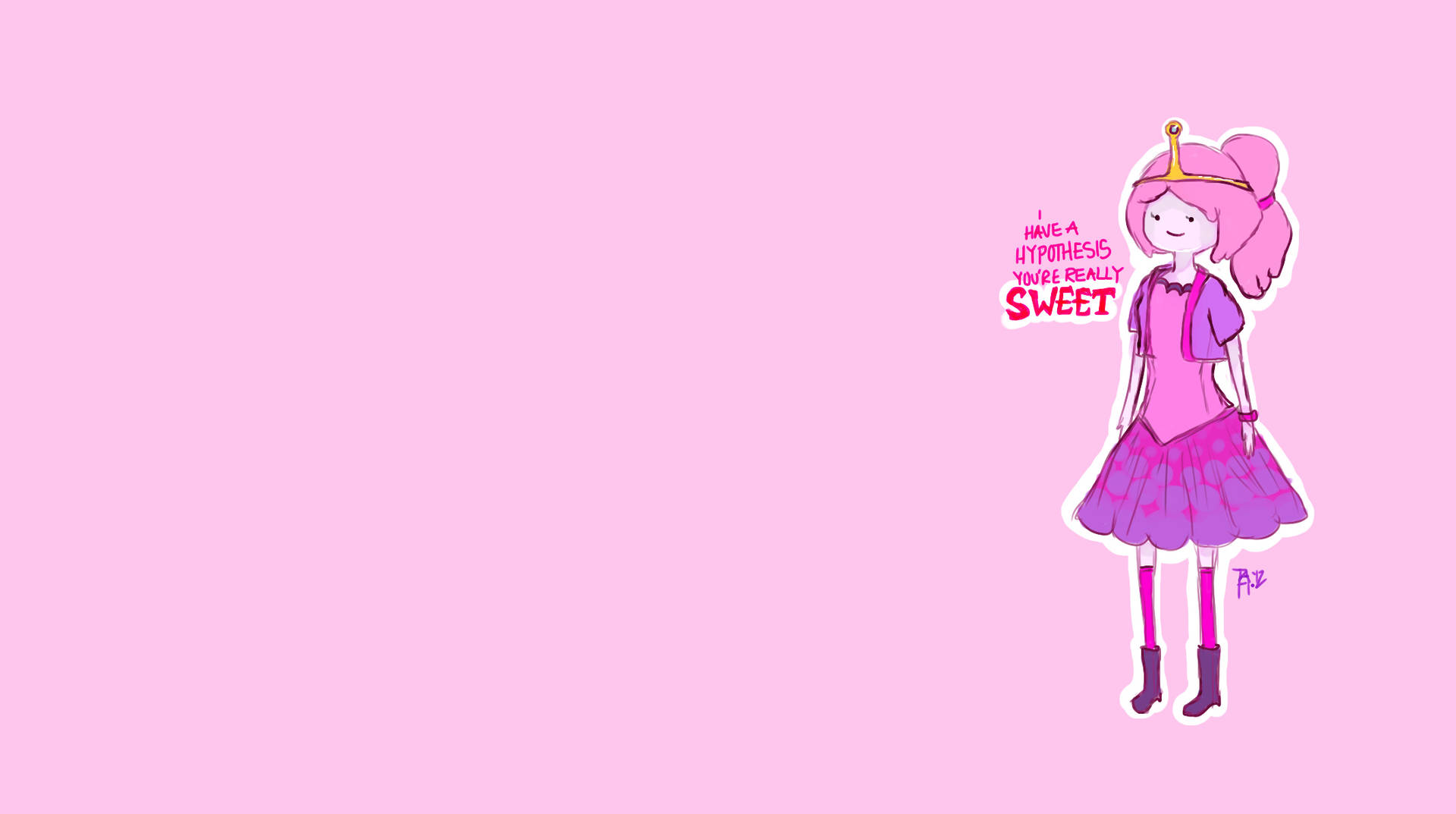 Princess Bubblegum Quote Adventure Time Laptop Background