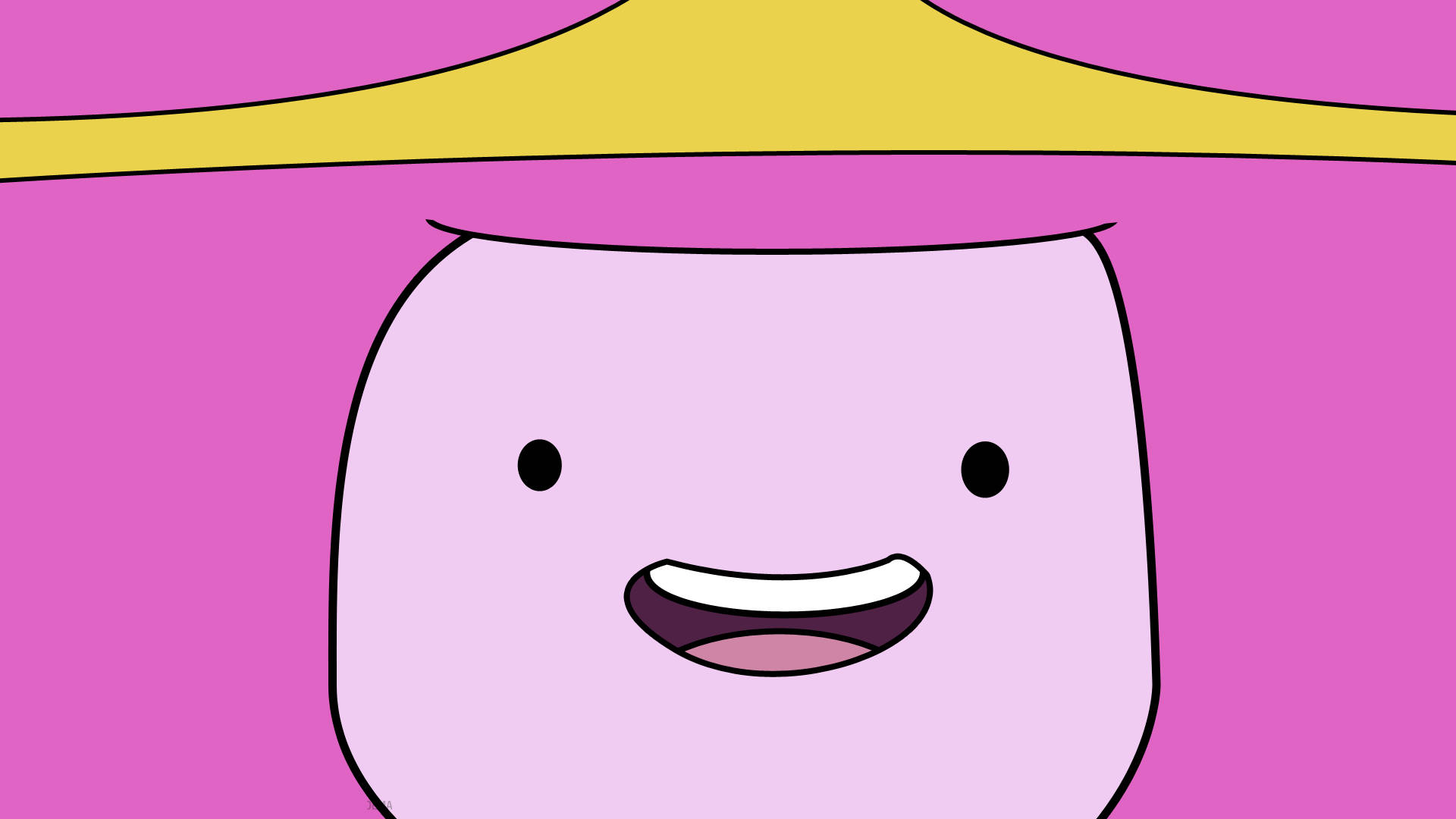 Princess Bubblegum Smiley Face Background