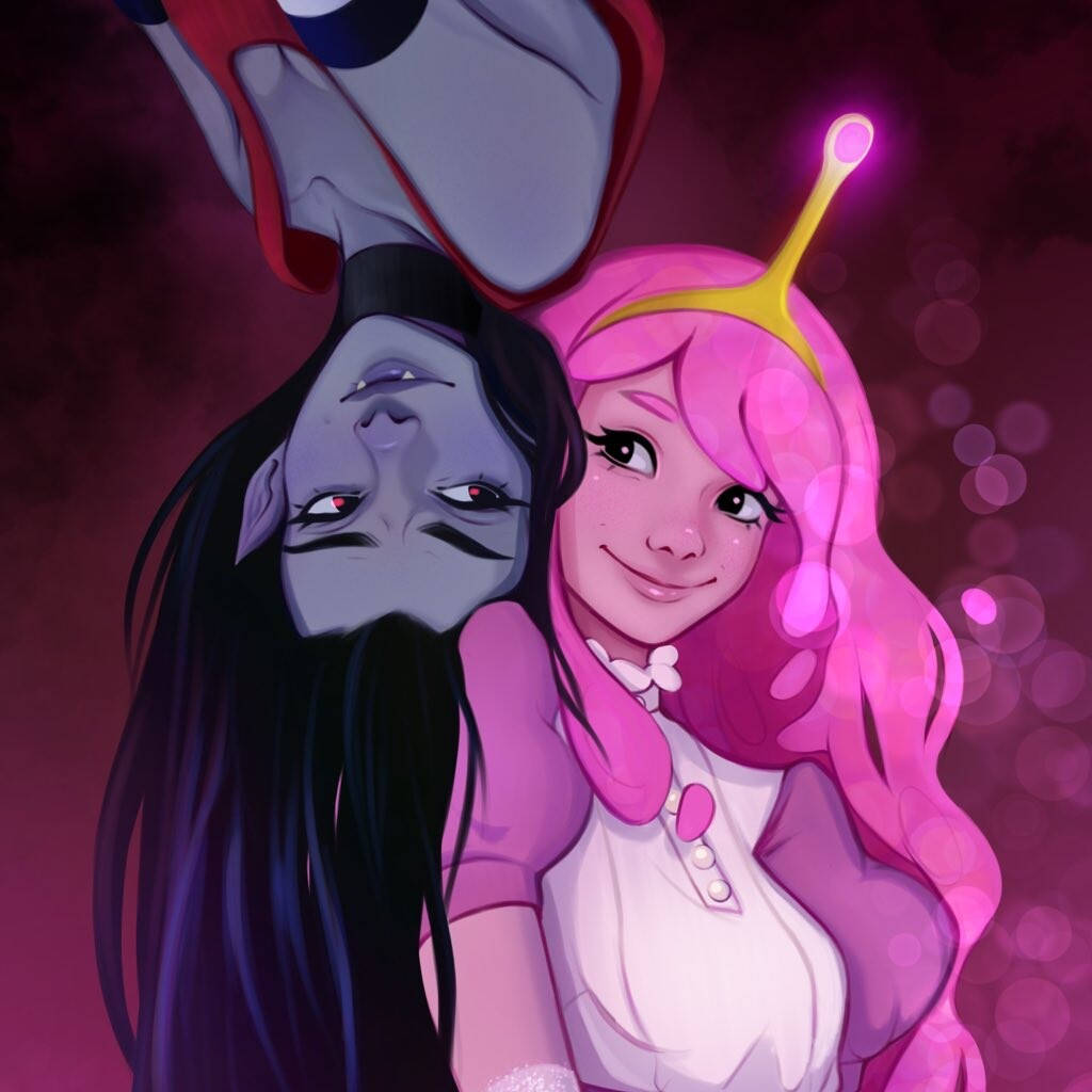 Princess Bubblegum With Marceline Background