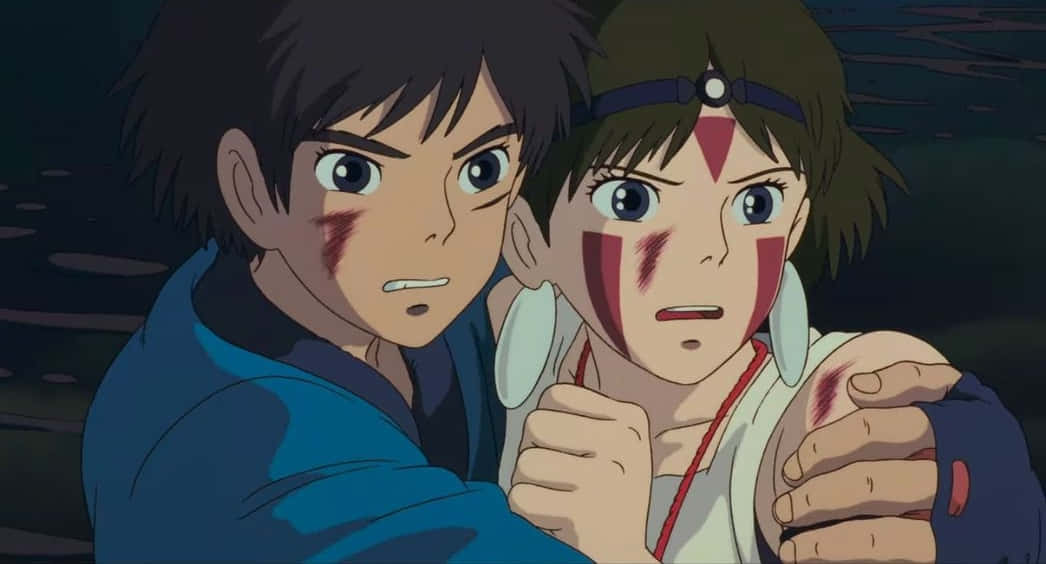 Princess Mononoke And Ashitaka Studio Ghibli Background