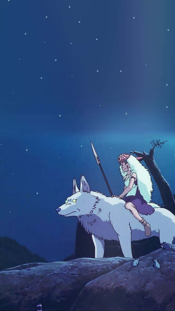 Princess Mononoke And Moro Studio Ghibli Background