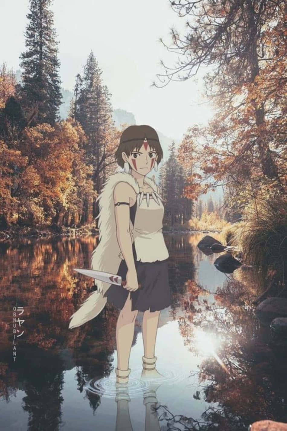 Princess Mononoke Journey Art From The Studio Ghibli Classic Film Background