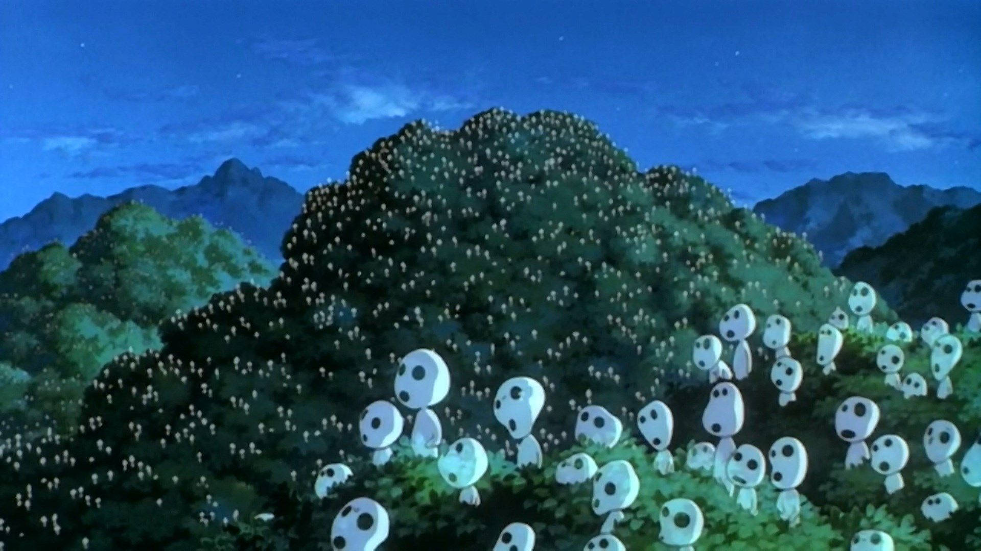 Princess Mononoke Kodama Tree Spirits Background