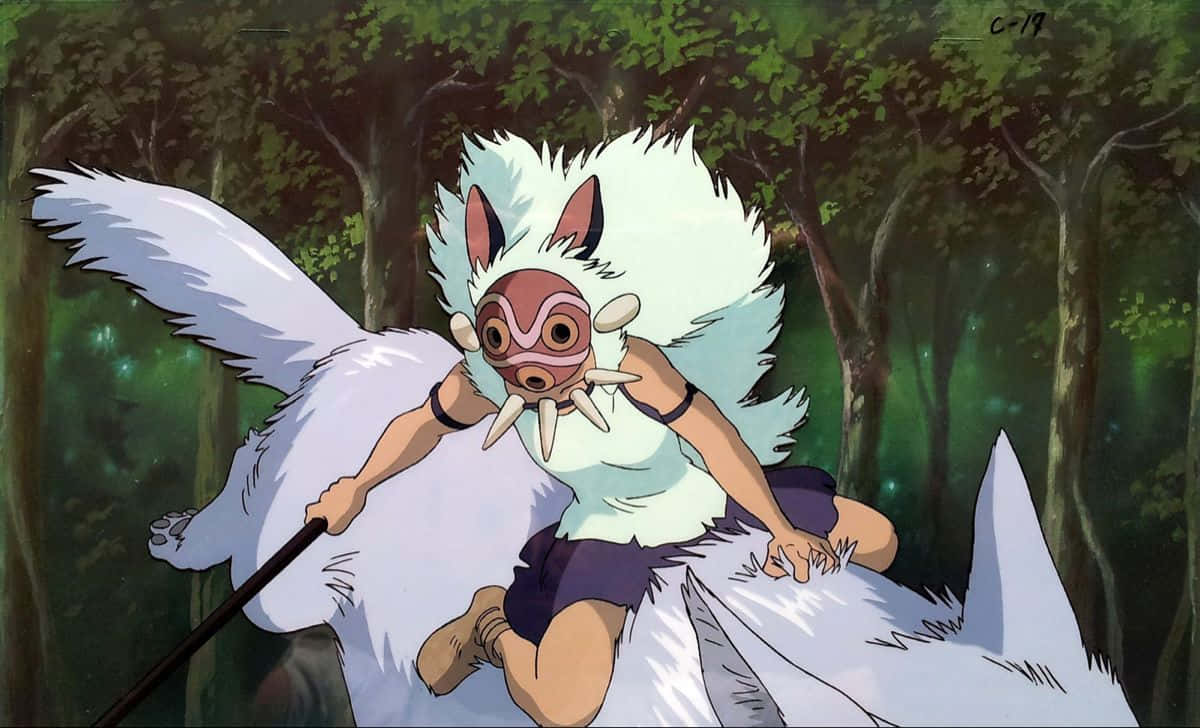 Princess Mononoke Mask Studio Ghibli Background
