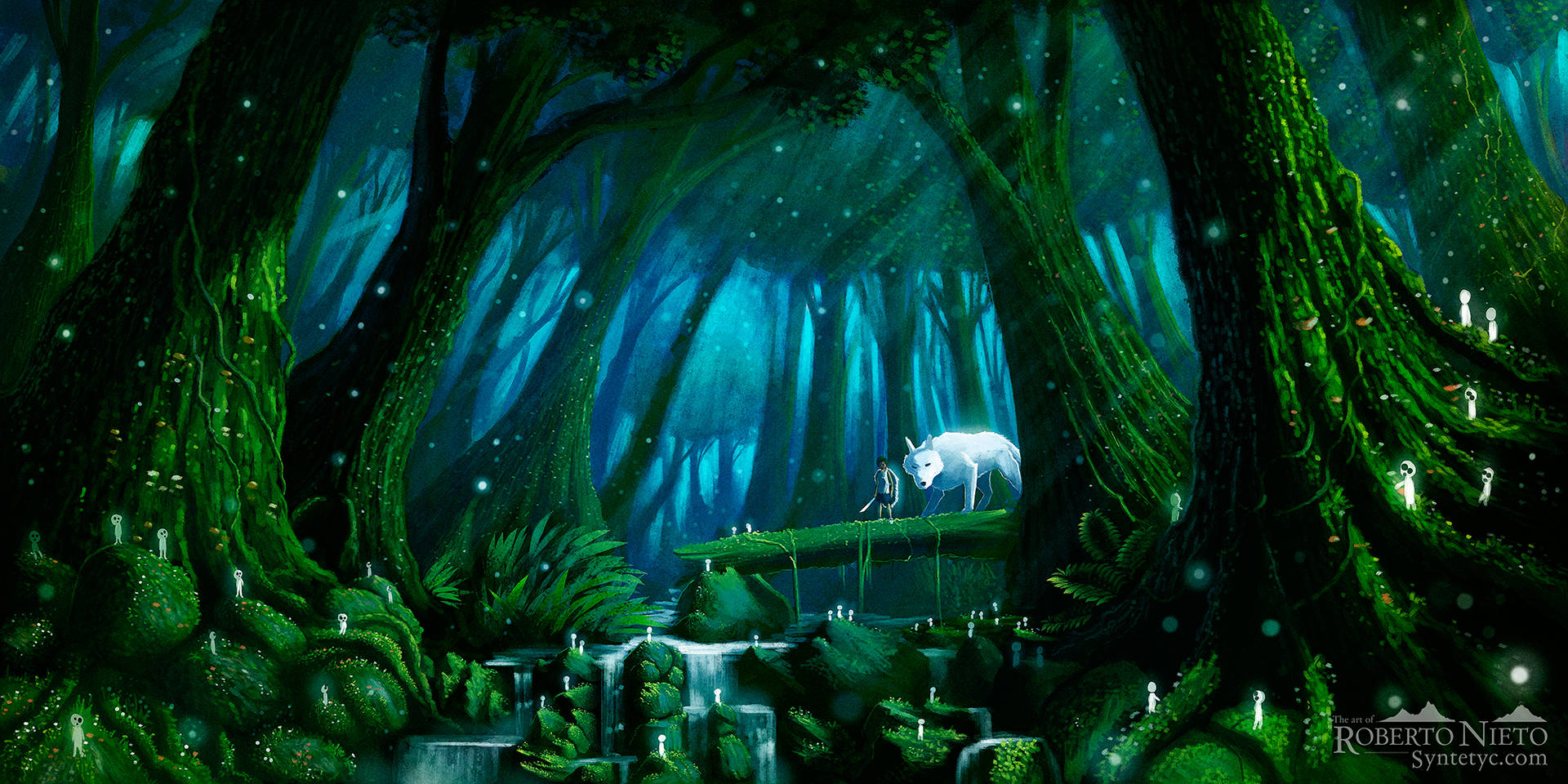 Princess Mononoke San And Moro Background