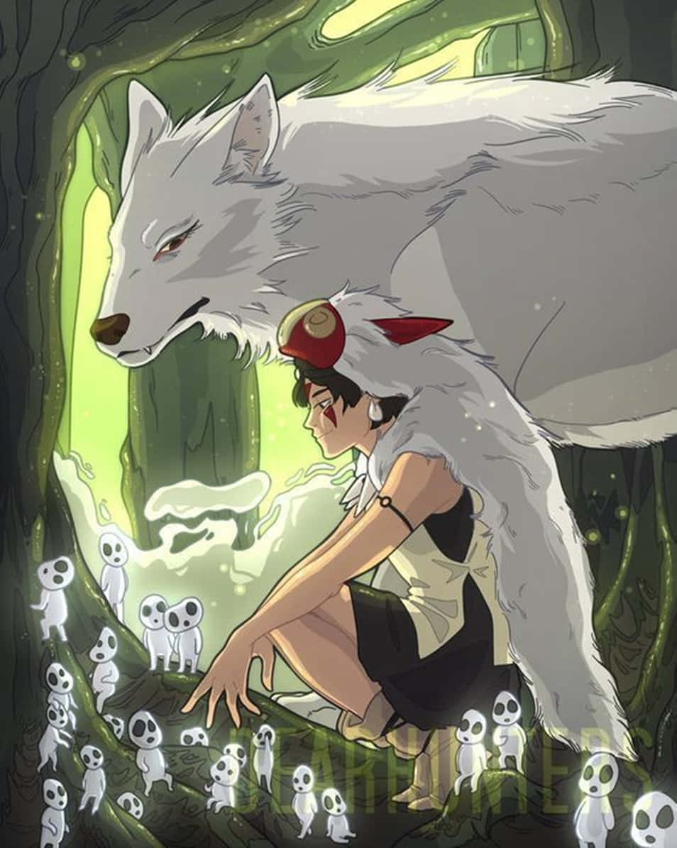 Princess Mononoke Studio Ghibli Kodama Background