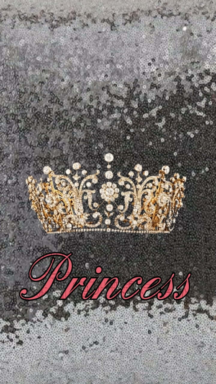 Princess Sequins On A Black Background Background